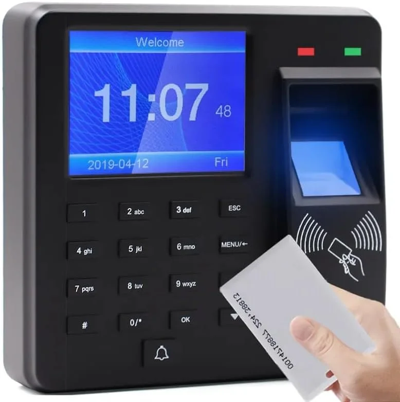 دستگاه حضور و غیاب اثر انگشتی Ramex با نمایشگر 2.8 اینچی، ظرفیت 1000 اثر انگشت، احراز هویت بیومتریک RFID و رمز عبور، ذخیره سازی 1000 اثر انگشت دستگاه حضور و غیاب اثر انگشتی Ramex با نمایشگر 2.8 اینچی، ظرفیت 1000 اثر انگشت، احراز هویت بیومتریک RFID و رمز عبور، ذخیره سازی 1000 اثر انگشت