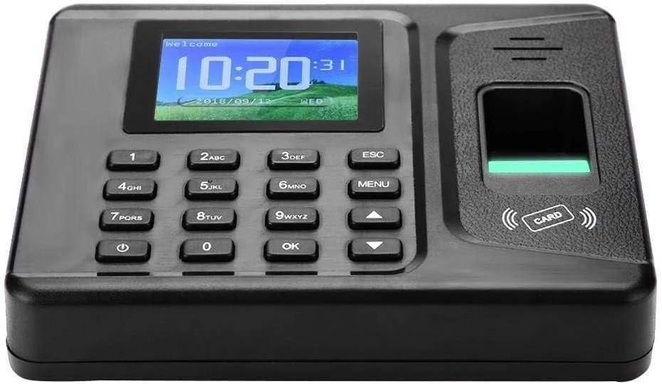 دستگاه حضور و غیاب اثر انگشتی Ramex با نمایشگر 2.8 اینچی، ظرفیت 1000 اثر انگشت، احراز هویت بیومتریک RFID و رمز عبور، ذخیره سازی 1000 اثر انگشت