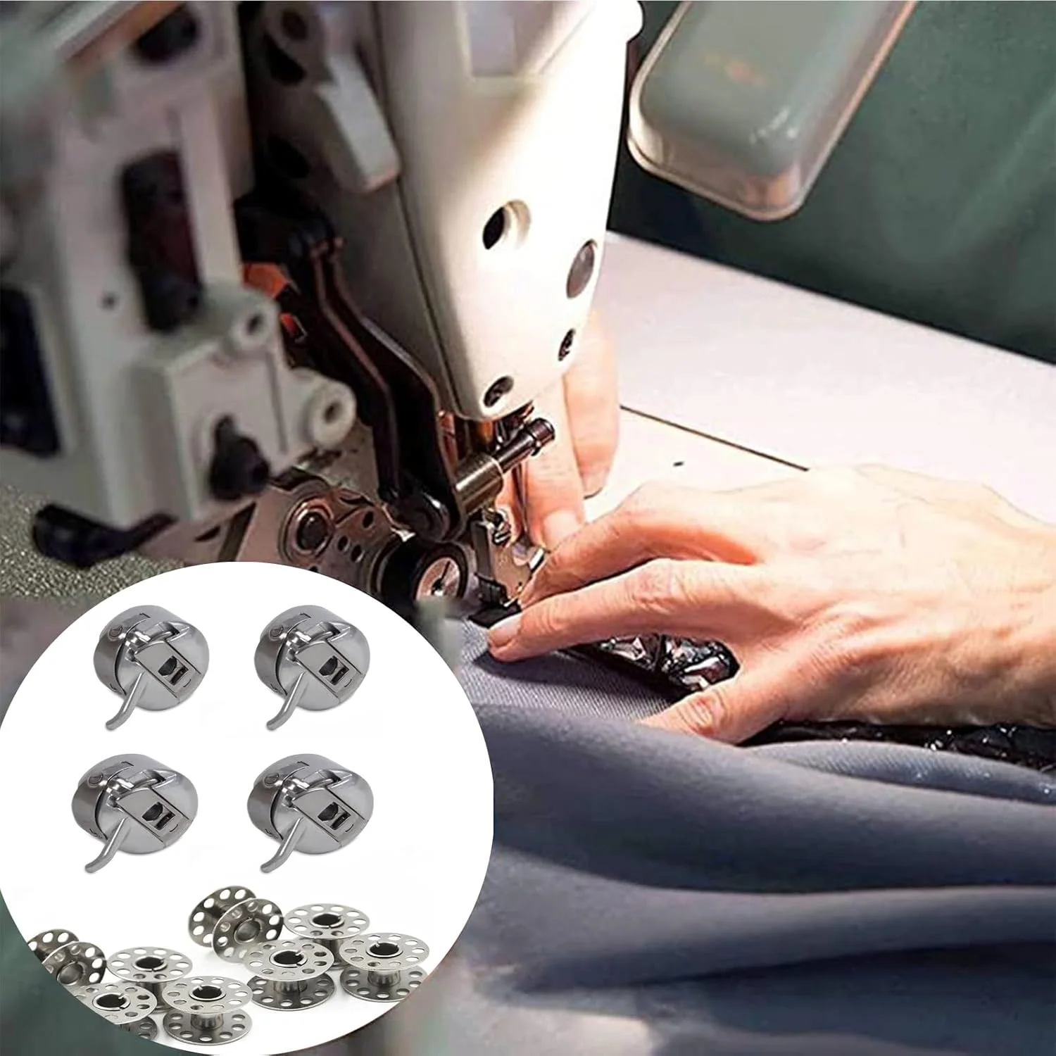 Dolaso 20 Pcs Sewing Machine Bobbins, Empty Metal Bobbins Spool Sewing Spools with Storage Case Suit for Sewing Machines Dolaso 20 Pcs Sewing Machine Bobbins, Empty Metal Bobbins Spool Sewing Spools with Storage Case Suit for Sewing Machines