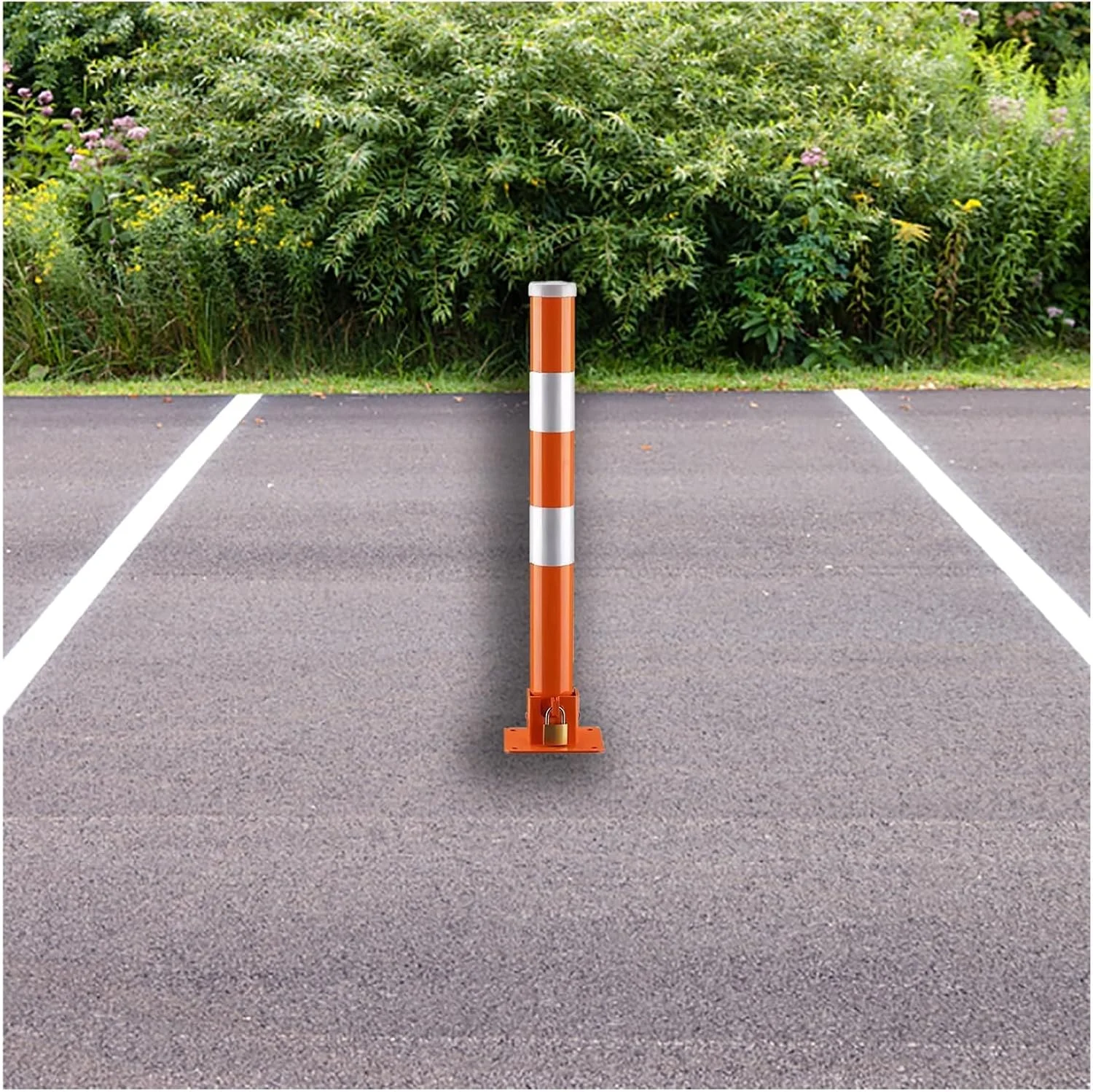 میله های امنیتی برای ورودی پارکینگ، موانع تاشو فولادی برای پارکینگ خودرو با قفل، کلید، پیچ و مهره برای انبار، مدرسه، شرکت، هتل، بانک، مرکز خرید، گاراژ، جاده، پیاده رو، نصب آسان