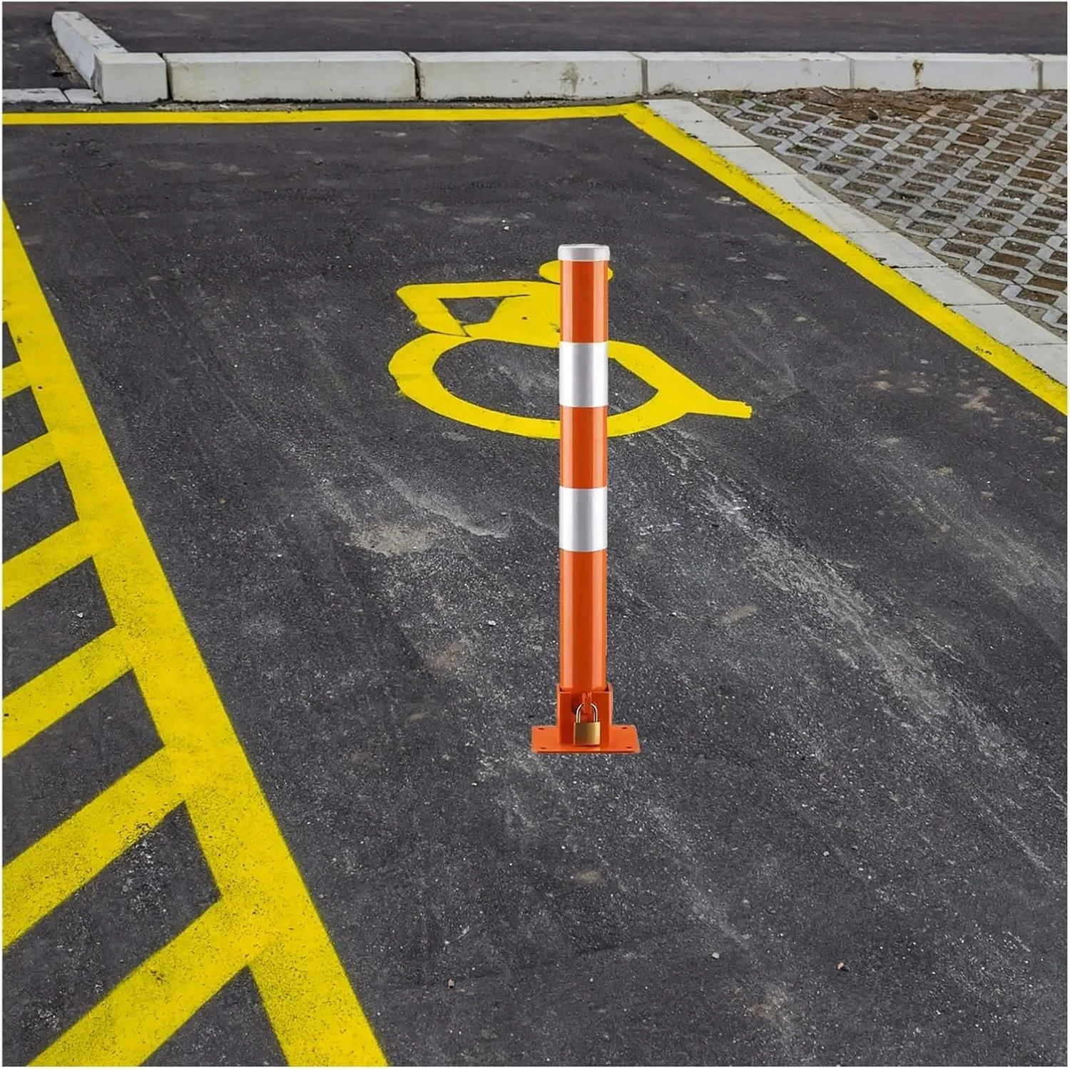 میله محافظ پارکینگ گاراژ برای خانه و مدرسه، میله تاشو پارکینگ خودرو برای خیابان و ورودی، میله ایمنی پیاده رو در فضای باز با دید بالا برای پارکینگ مناطق حساس به ترافیک و انبار