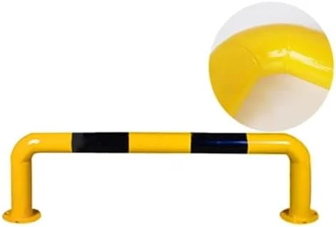 محافظ پارکینگ U شکل، مسدود کننده پارکینگ فولادی U شکل با نوار بازتابنده - سپر محافظ ضد برخورد برای محافظت از دیوار گاراژ، مانع فضای پارکینگ بادوام 1200x300x2.0mm