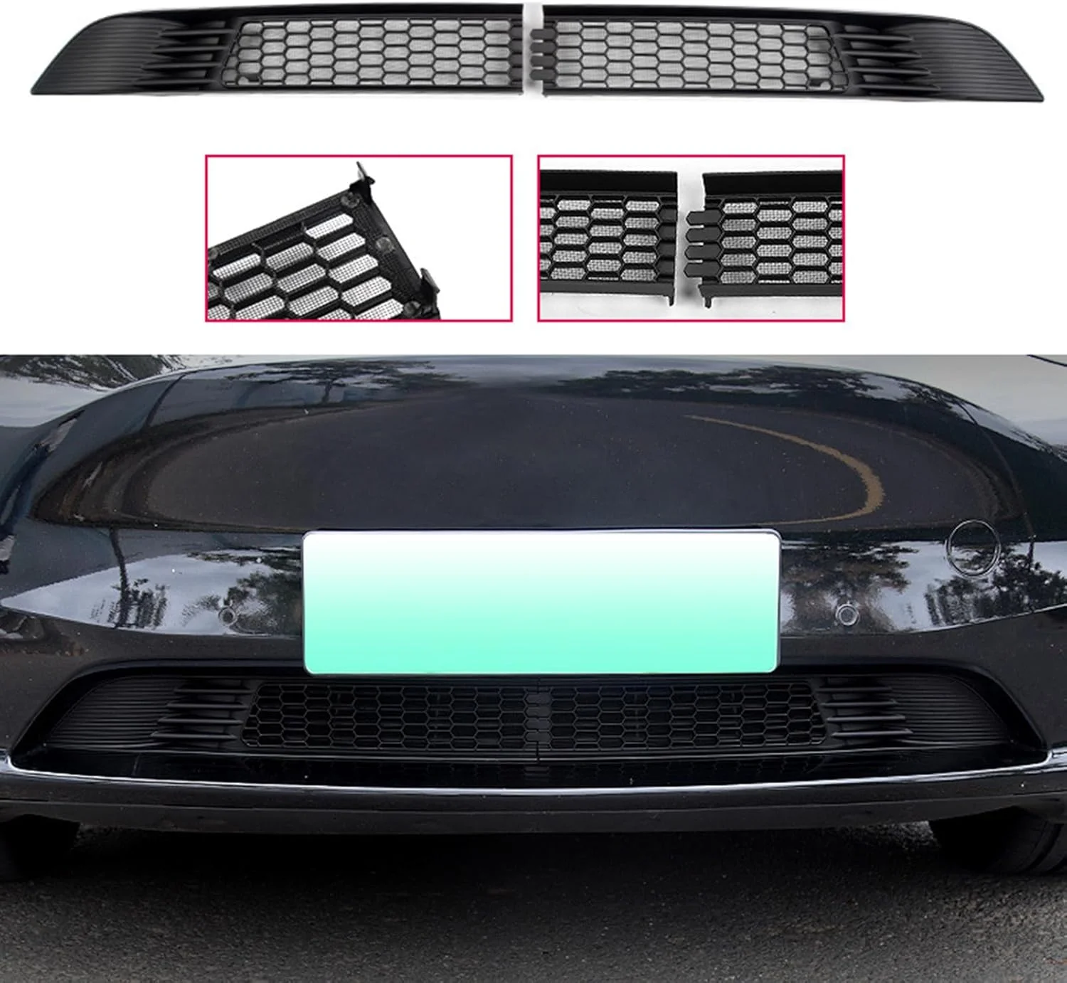 محافظ سپر جلو خودرو، سیستم تهویه مطبوع، توری های پایین سپر جلو، مناسب برای خودروهای سواری و کمپینگ، با قابلیت تمیز کردن آسان