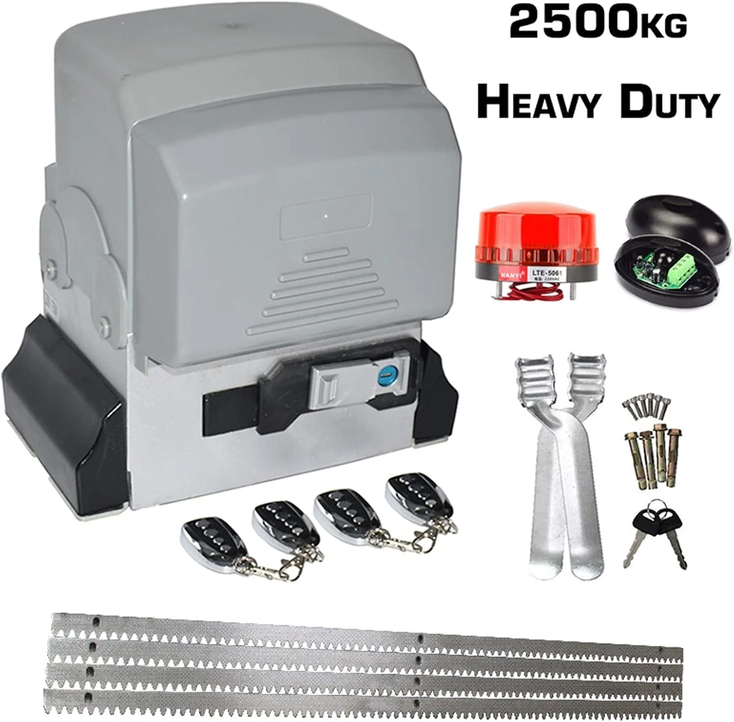 کیت درب بازکن اتوماتیک سنگین 2500 کیلوگرم، موتور درب کشویی اتوماتیک، درایو الکتریکی، کنترل از راه دور، درب بازکن کشویی با دنده فولادی 6/7/8 متری، موتور درب ورودی اختیاری (رنگ: کیت رک 6 متری 2) کیت درب بازکن اتوماتیک سنگین 2500 کیلوگرم، موتور درب کشویی اتوماتیک، درایو الکتریکی، کنترل از راه دور، درب بازکن کشویی با دنده فولادی 6/7/8 متری، موتور درب ورودی اختیاری (رنگ: کیت رک 6 متری 2)