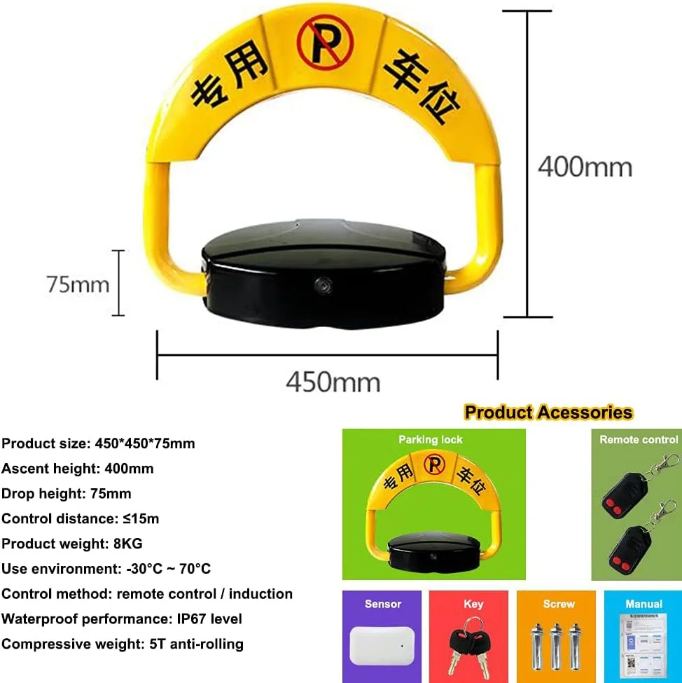 مسدود کننده پارکینگ اتوماتیک 180 درجه ضد برخورد WZXCV، قفل پارکینگ کنترل از راه دور اتوماتیک، قفل پارکینگ خودرو با سنسور و سیستم تشخیص خودکار مسدود کننده پارکینگ اتوماتیک 180 درجه ضد برخورد WZXCV، قفل پارکینگ کنترل از راه دور اتوماتیک، قفل پارکینگ خودرو با سنسور و سیستم تشخیص خودکار