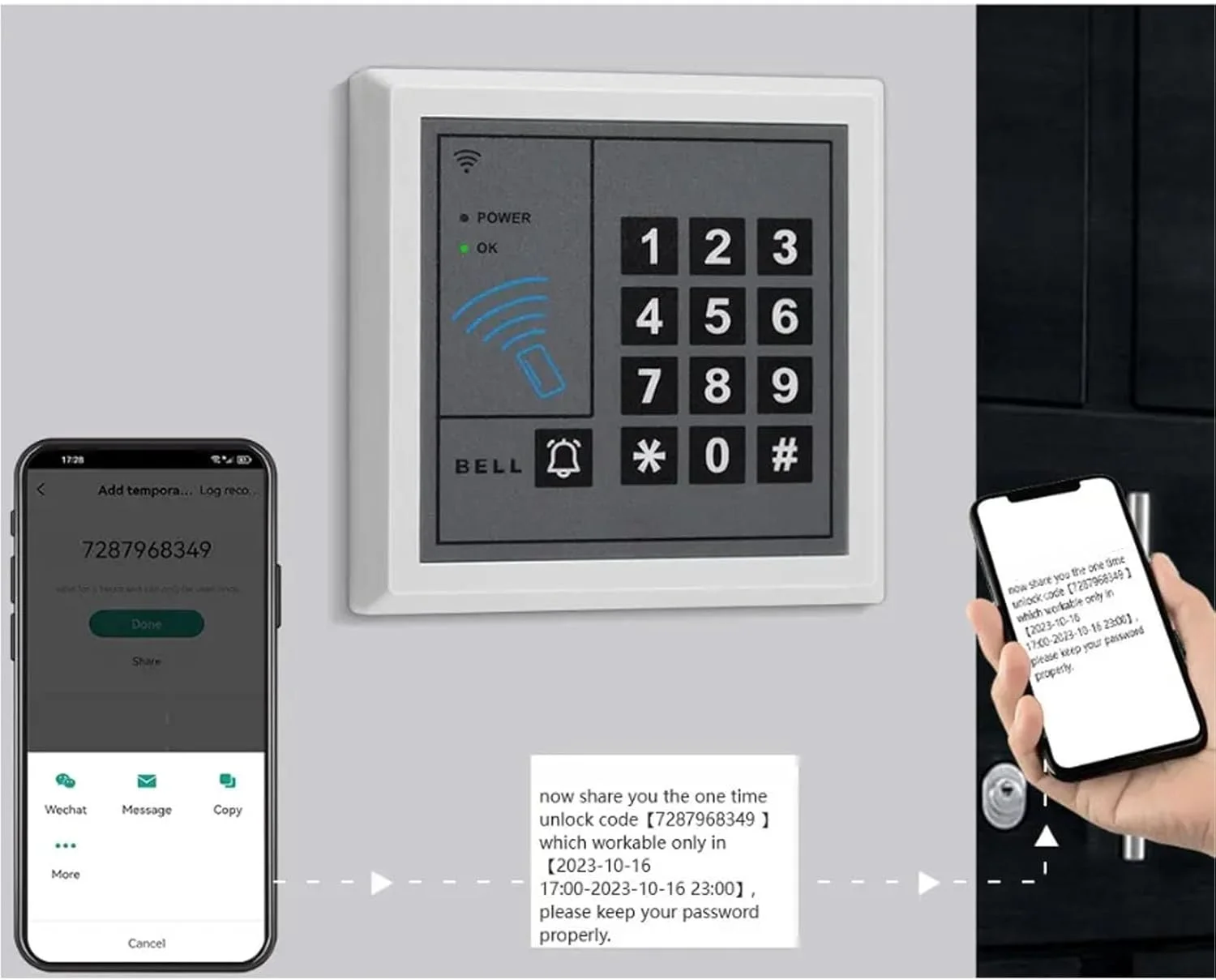 صفحه کلید کنترل دسترسی وای فای، قفل بازکن درب هوشمند صفحه کلید رمز عبور کارت RF 125 کیلوهرتز با مواد ABS مقاوم در برابر آتش برای کنترل از راه دور APP صفحه کلید کنترل دسترسی وای فای، قفل بازکن درب هوشمند صفحه کلید رمز عبور کارت RF 125 کیلوهرتز با مواد ABS مقاوم در برابر آتش برای کنترل از راه دور APP