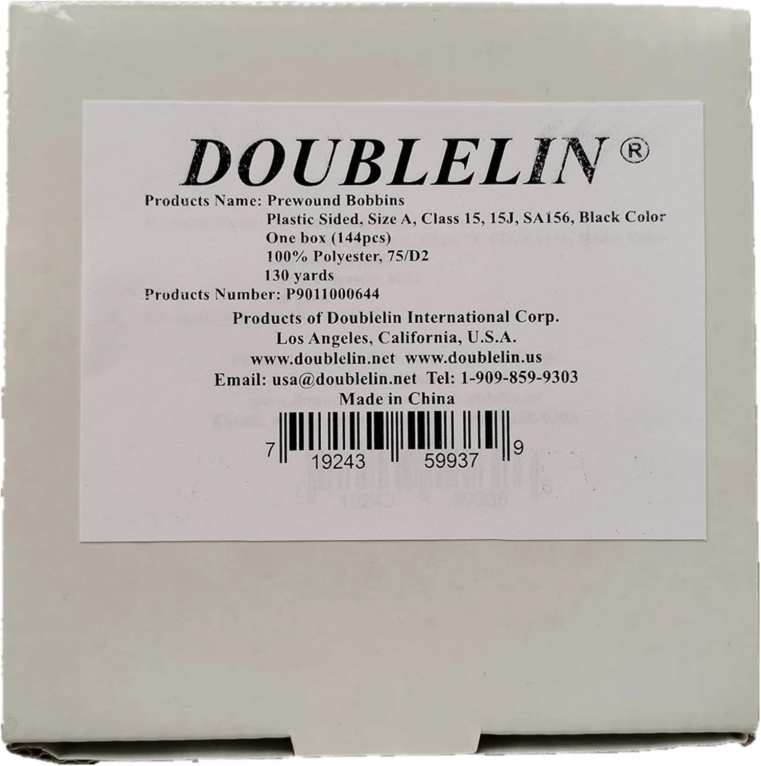 دوک های از قبل پر شده Doublelin، پلاستیکی، سایز A، کلاس 15، 15J، SA156، 144 عدد، رنگ مشکی، 100% پلی استر، 75D/2 128 متر، مناسب برای اکثر Babylock، Berenia، Brother، Janome، Juki، Singer دوک های از قبل پر شده Doublelin، پلاستیکی، سایز A، کلاس 15، 15J، SA156، 144 عدد، رنگ مشکی، 100% پلی استر، 75D/2 128 متر، مناسب برای اکثر Babylock، Berenia، Brother، Janome، Juki، Singer