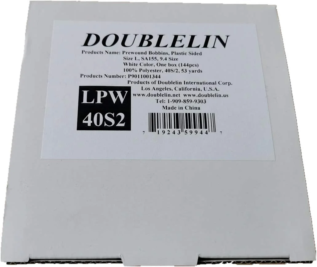 ماکوهای از پیش پیچیده شده DOUBLELIN، پلاستیکی، سایز L (SA155، سایز 9.4)، سفید، 144 عدد، پلی استر 40S/2 برای خیاطی، سازگار با Babylock، Barudan، Brother، Consew، Juki، Singer، Tajima و غیره (40S2، سفید) ماکوهای از پیش پیچیده شده DOUBLELIN، پلاستیکی، سایز L (SA155، سایز 9.4)، سفید، 144 عدد، پلی استر 40S/2 برای خیاطی، سازگار با Babylock، Barudan، Brother، Consew، Juki، Singer، Tajima و غیره (40S2، سفید)