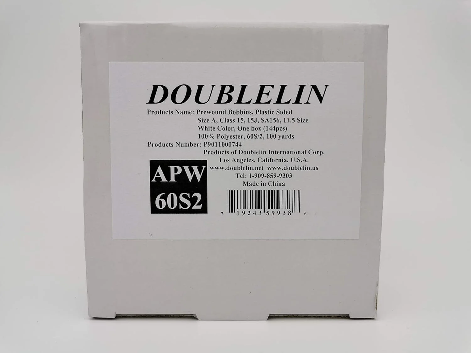 DOUBLELIN 144 عدد ماسوره از پیش پیچیده شده سایز A برای چرخ خیاطی/گلدوزی خانگی، سازگار با دستگاه های Brother، پلاستیکی، سایز A، کلاس 15، 15J، SA156، سفید، 100% پلی استر، 60S/2 100 یارد DOUBLELIN 144 عدد ماسوره از پیش پیچیده شده سایز A برای چرخ خیاطی/گلدوزی خانگی، سازگار با دستگاه های Brother، پلاستیکی، سایز A، کلاس 15، 15J، SA156، سفید، 100% پلی استر، 60S/2 100 یارد