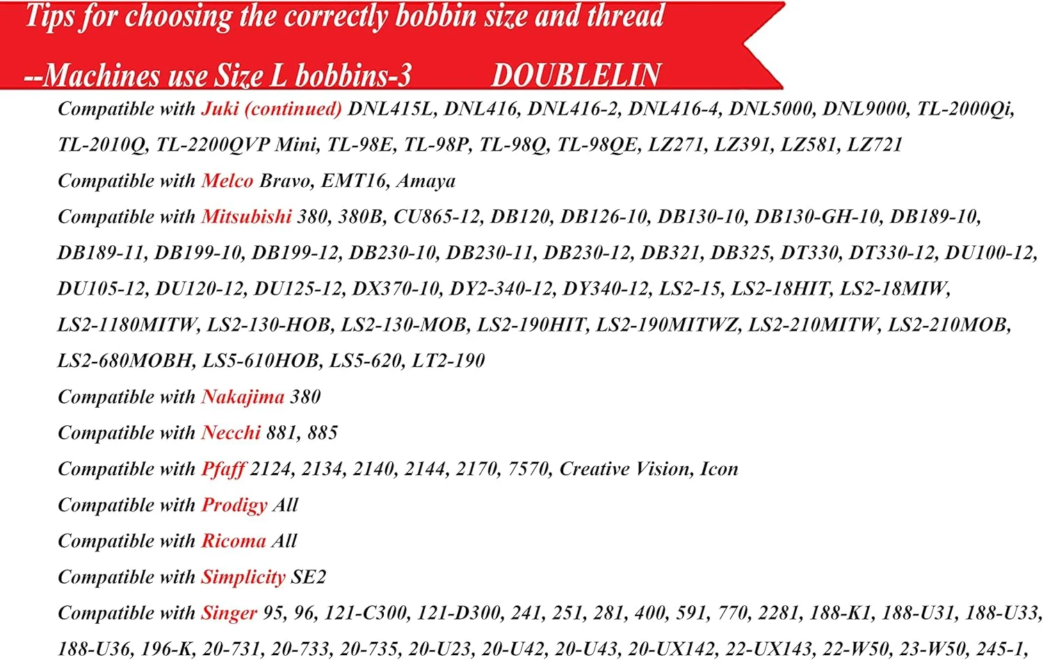 ماسوره های از پیش پیچیده شده Doublelin، مقوایی، سایز L، رنگ سفید، 144 عدد در هر جعبه، پلی استر 75D/2 ماسوره های از پیش پیچیده شده Doublelin، مقوایی، سایز L، رنگ سفید، 144 عدد در هر جعبه، پلی استر 75D/2