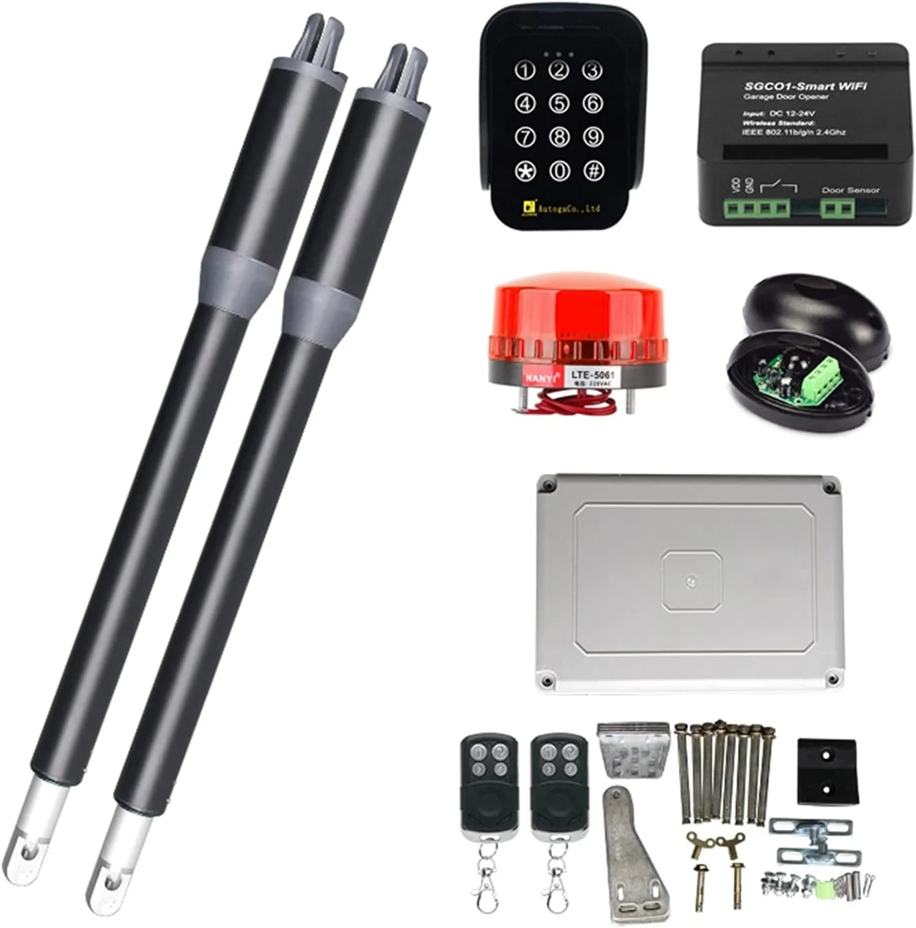 اپن کننده درب باغ SPAPUR 200KG بازکننده اتوماتیک درب تابشی با کنترل از راه دور WiFi، صفحه کلید، قفل برقی، اپراتور درب تابشی، کنترل دسترسی موتور، طراحی هوشمند (رنگ: کیت 5) اپن کننده درب باغ SPAPUR 200KG بازکننده اتوماتیک درب تابشی با کنترل از راه دور WiFi، صفحه کلید، قفل برقی، اپراتور درب تابشی، کنترل دسترسی موتور، طراحی هوشمند (رنگ: کیت 5)