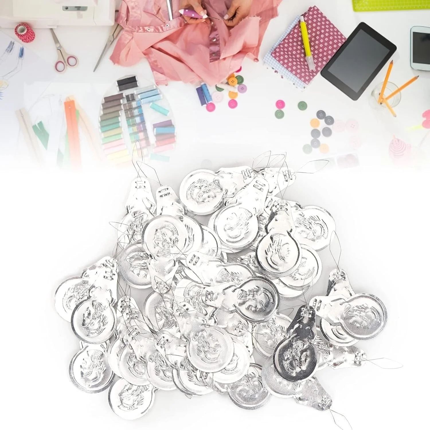 100 عدد سوزن نخ کن، سوزن نخ کن آسان، ابزار خیاطی دستی برای خیاط ها، گلدوزی و صنایع دستی خیاطی DIY
