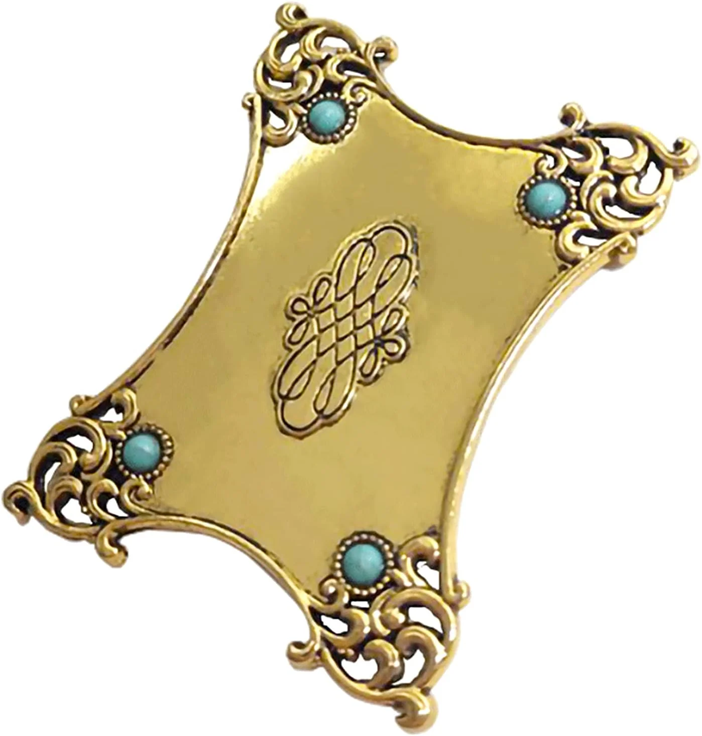 بوبین نخ دندان فلزی عتیقه، صفحه تخته سیم پیچ نخ خیاطی برای سازمان دهنده بوبین نخ گلدوزی، نگهداری خیاطی کوک متقاطع - طلایی، 5x6.3 سانتی متر