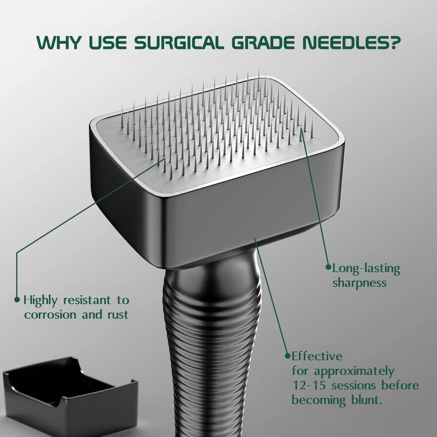 میکرونیدلینگ استمپ آرورا برای رشد مو، سوزن های استیل ضد زنگ با پوشش قابل تنظیم 0.25 میلی متر تا 3 میلی متر، 140 میکرونیدلینگ استمپ برای ترمیم پوست، صورت، رشد مو و ریش، جایگزین درمارولر مشکی