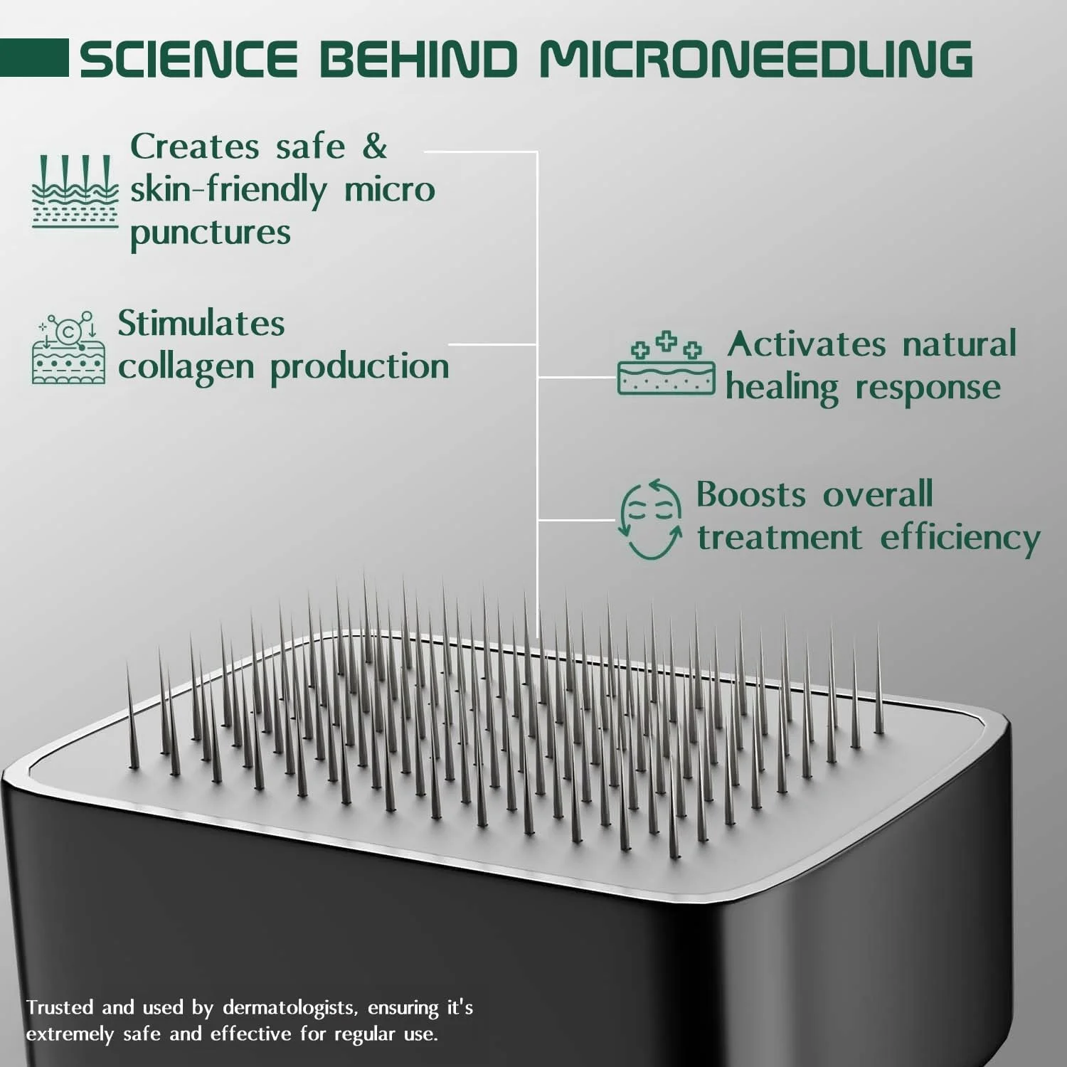 میکرونیدلینگ استمپ آرورا برای رشد مو، سوزن های استیل ضد زنگ با پوشش قابل تنظیم 0.25 میلی متر تا 3 میلی متر، 140 میکرونیدلینگ استمپ برای ترمیم پوست، صورت، رشد مو و ریش، جایگزین درمارولر مشکی