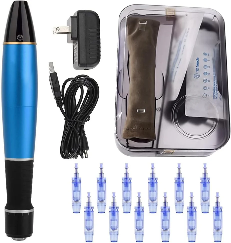 قلم میکرونیدلینگ ALIWOD، دستگاه درماپن برقی بی سیم، دستگاه مراقبت از پوست ضد پیری، کیت ابزار پوست 12 عدد کارتریج سوزنی 36 پین، درمان چین و چروک، علائم کشش، جای زخم، ریزش مو A1 قلم میکرونیدلینگ ALIWOD، دستگاه درماپن برقی بی سیم، دستگاه مراقبت از پوست ضد پیری، کیت ابزار پوست 12 عدد کارتریج سوزنی 36 پین، درمان چین و چروک، علائم کشش، جای زخم، ریزش مو A1