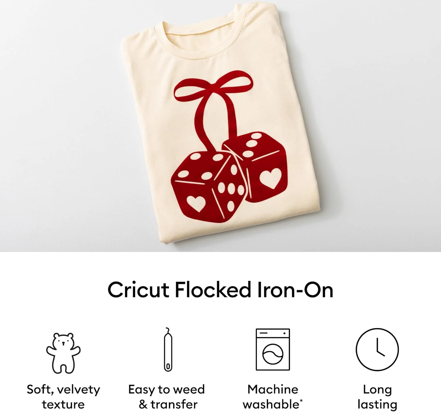 Cricut® Flocked Iron-On، نمونه کلاسیک - 30.5 سانتی متر در 30.5 سانتی متر (5 عدد) - وینیل انتقال حرارت HTV Cricut® Flocked Iron-On، نمونه کلاسیک - 30.5 سانتی متر در 30.5 سانتی متر (5 عدد) - وینیل انتقال حرارت HTV