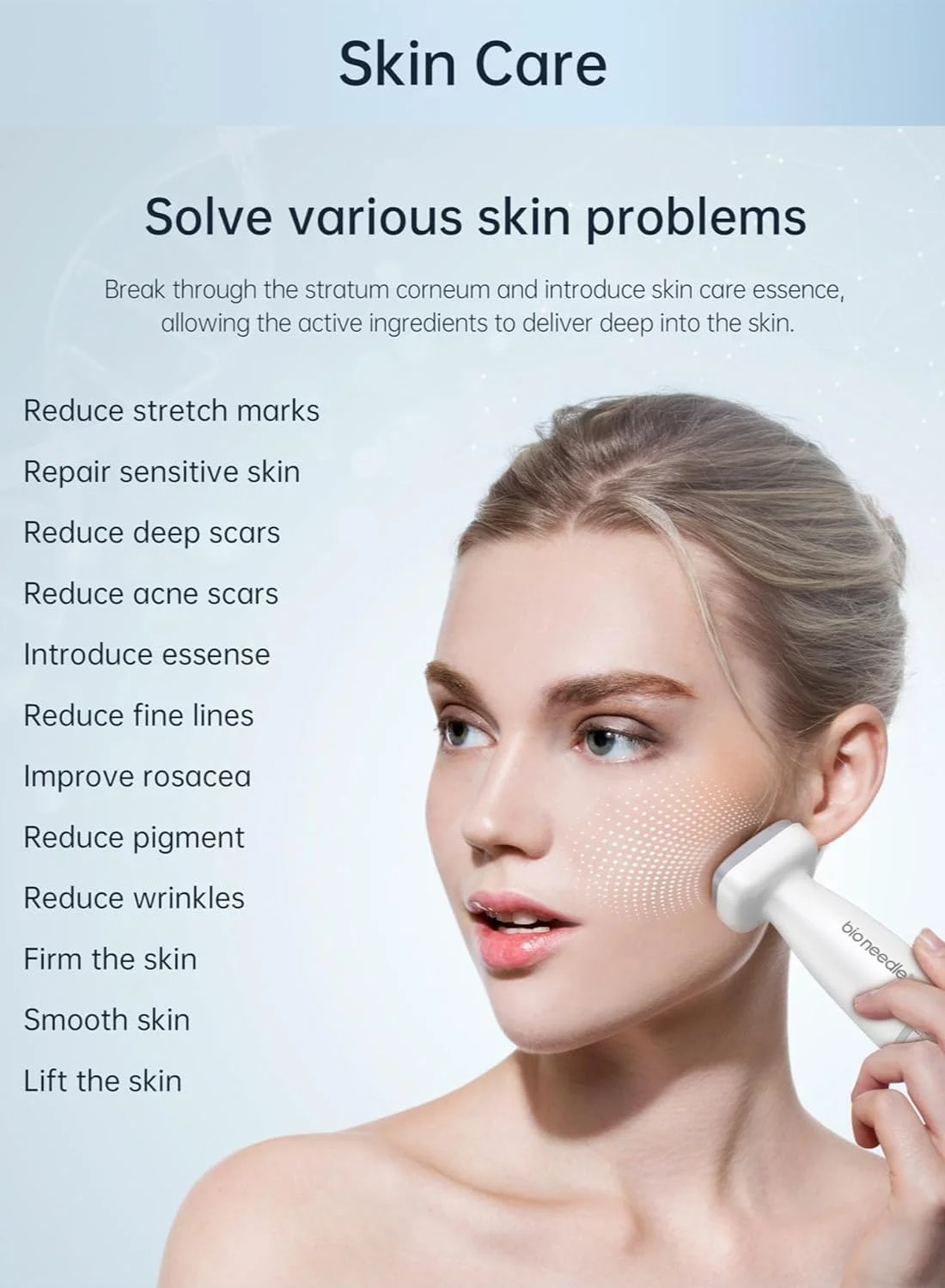 میکرونیدلینگ درما استمپ قابل تنظیم 0-2 میلی‌متر 120 سوزنه برای مو، رشد ریش، کوچک کردن منافذ، روشن کردن رنگ پوست