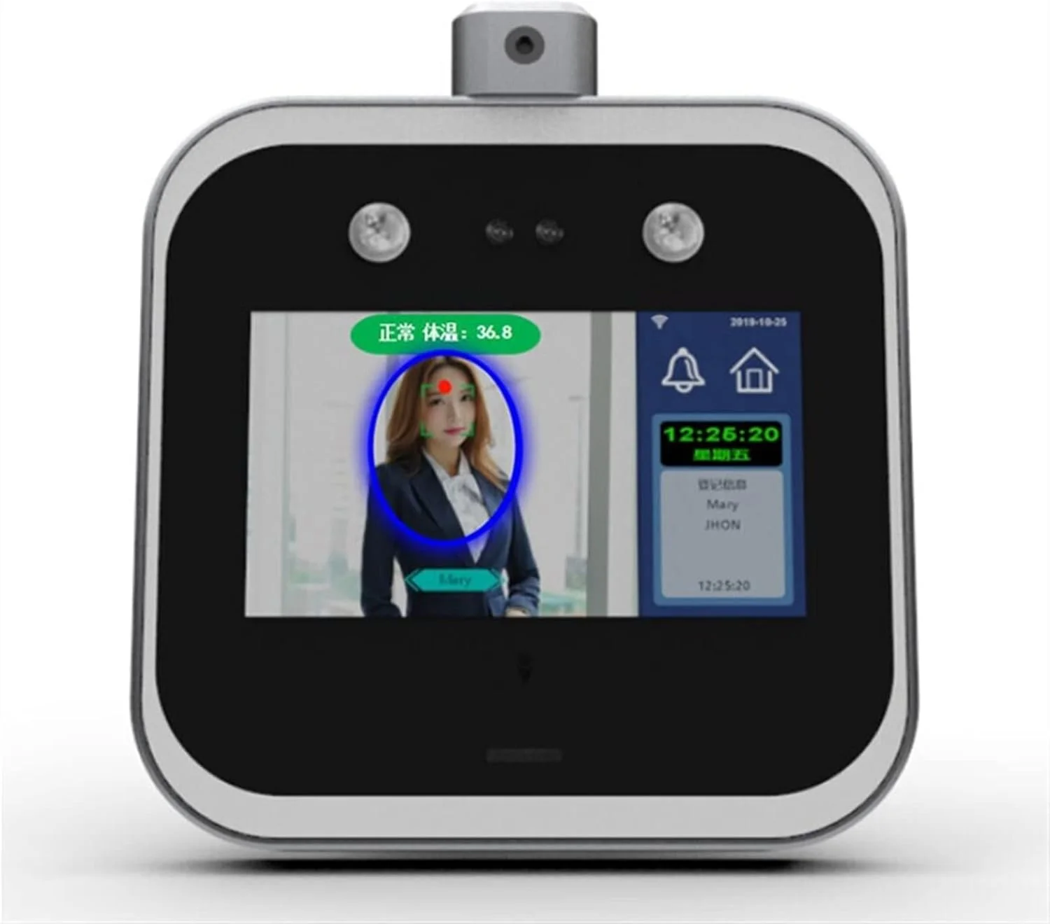 دستگاه حضور و غیاب الکترونیکی اداری DS1-CW تشخیص چهره پویا ساعت حضور و غیاب اندازه گیری دمای خودکار مادون قرمز کنترل دسترسی (اندازه: 10000) دستگاه حضور و غیاب الکترونیکی اداری DS1-CW تشخیص چهره پویا ساعت حضور و غیاب اندازه گیری دمای خودکار مادون قرمز کنترل دسترسی (اندازه: 10000)