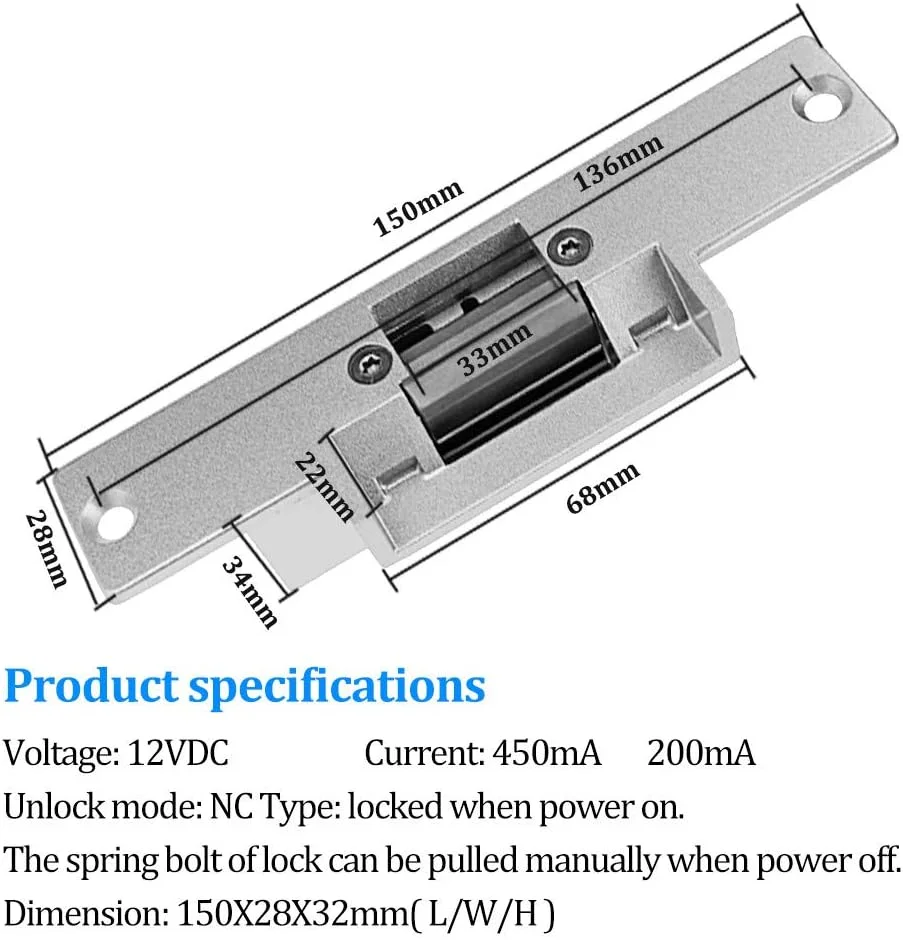 کیت سیستم کنترل دسترسی درب NN99 RFID شامل صفحه کلید ضد آب IP65 به همراه قفل زبانه برقی + منبع تغذیه DC12V 3A + 10 عدد جاسوئیچی کیت سیستم کنترل دسترسی درب NN99 RFID شامل صفحه کلید ضد آب IP65 به همراه قفل زبانه برقی + منبع تغذیه DC12V 3A + 10 عدد جاسوئیچی