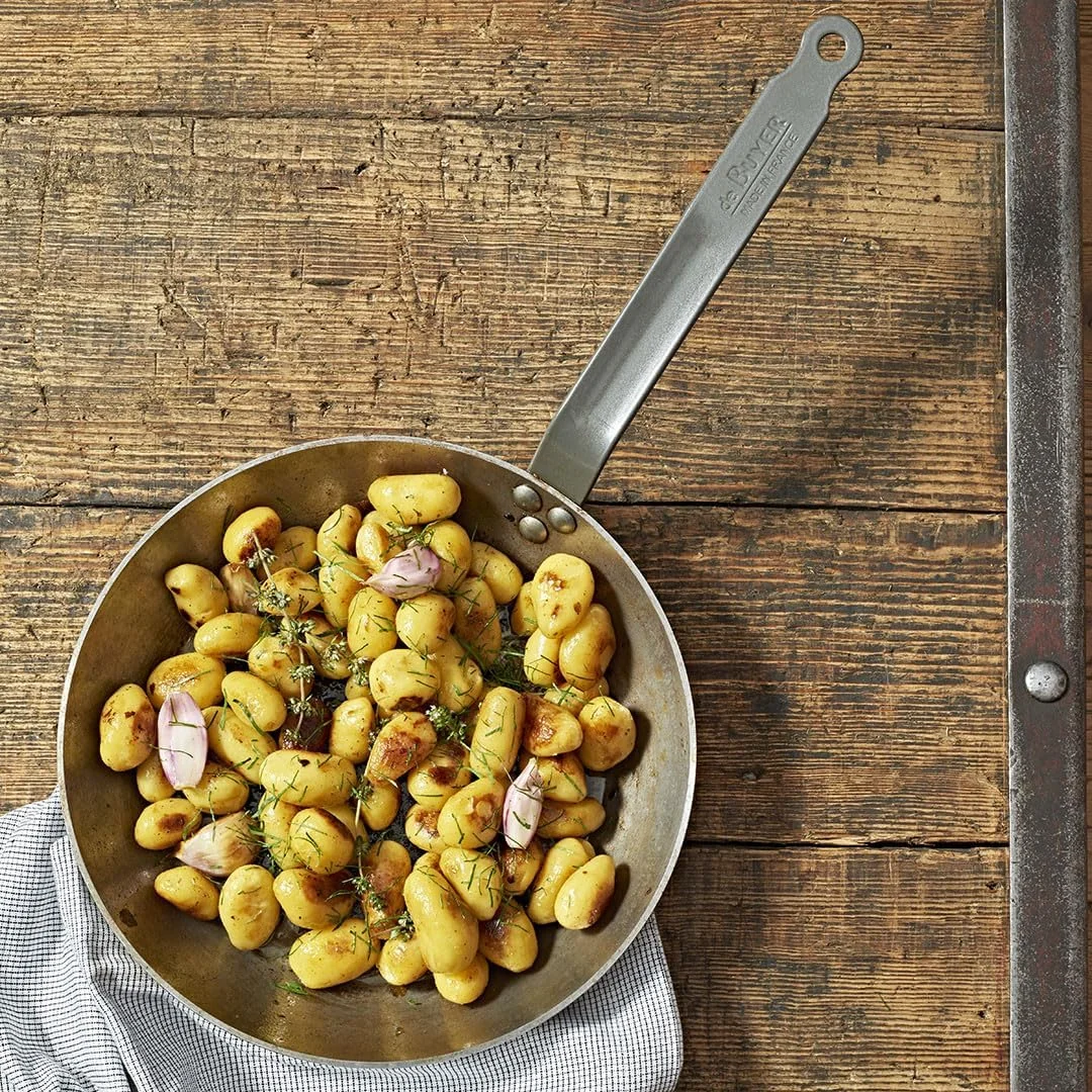 تابه گرد استیل کربنی سنگین دبایر مدل Carbone Plus 5110.20، قطر 20 سانتی متر