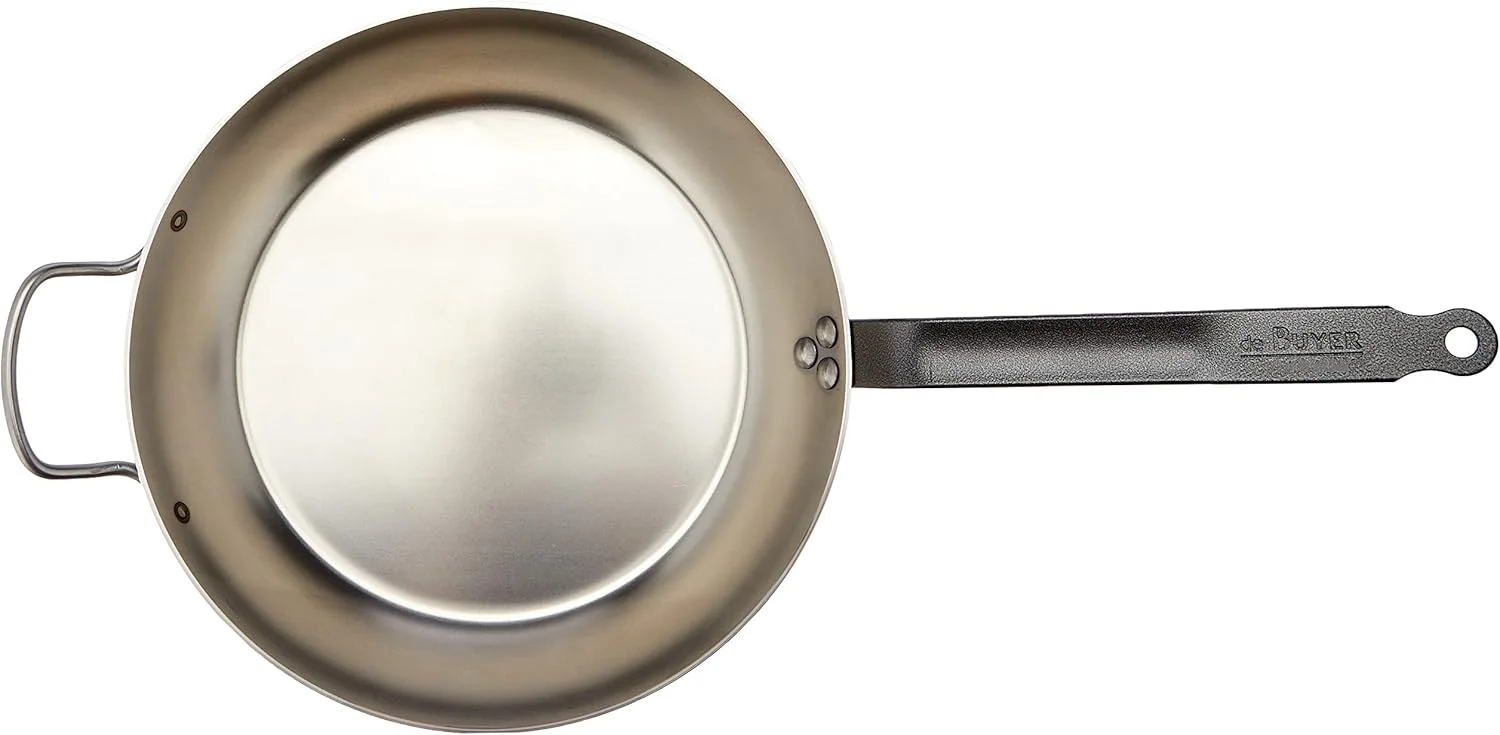 تابه گرد استیل کربنی سنگین دبایر مدل Carbone Plus 5110.32، قطر 32 سانتی متر