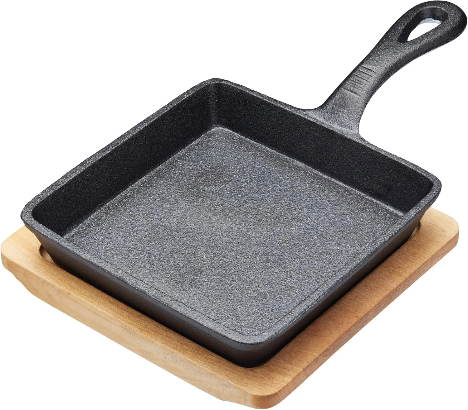 تابه کوچک چدنی KitchenCraft Artesa، 15x24.4x2 سانتی متر، جعبه کادویی، مشکی/بژ، ARTFRY23، بزرگ (14.5-15 سانتی متر)