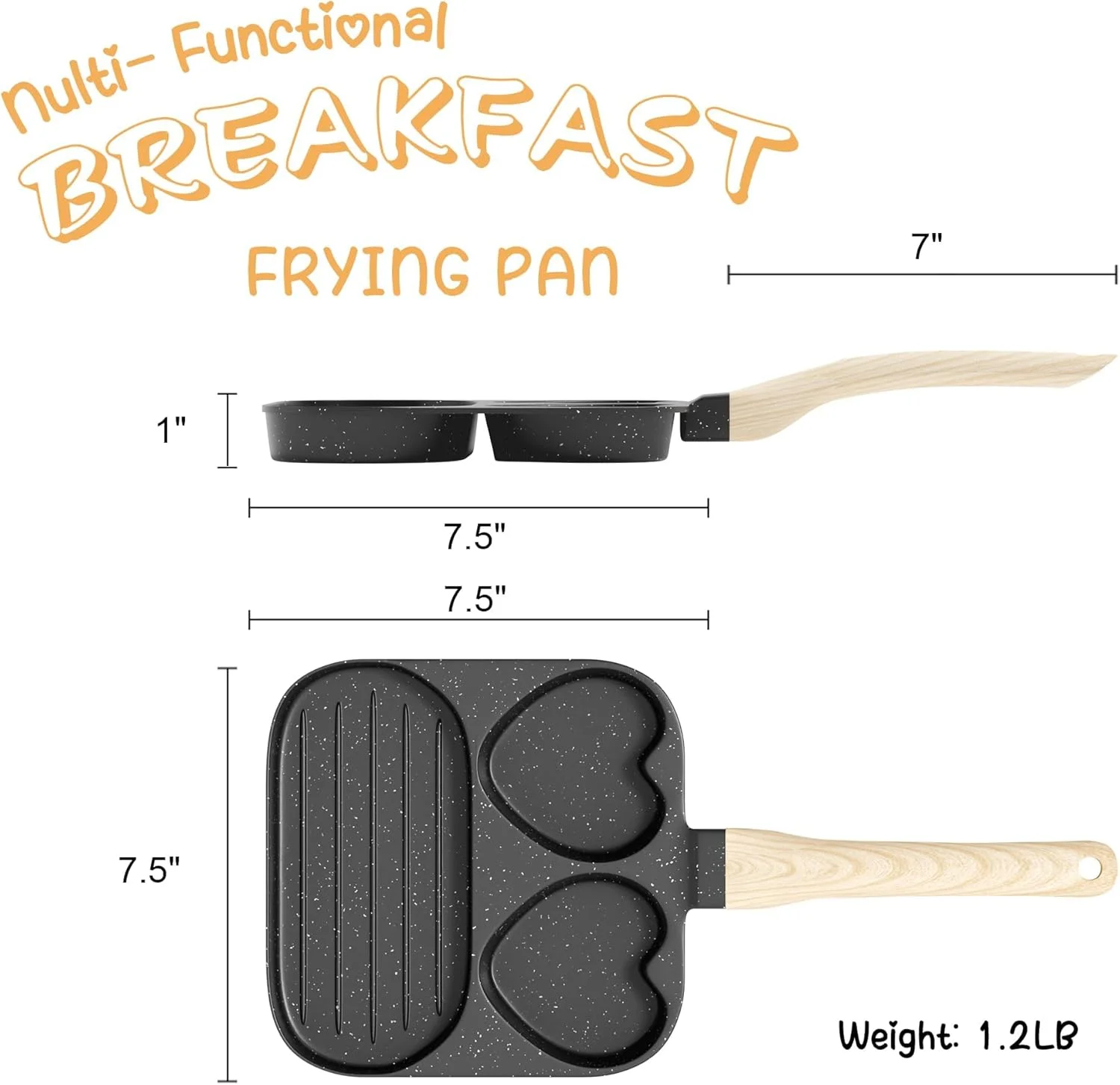 تابه صبحانه آزونی، تابه املت نچسب گرانیتی، تابه تخم مرغ 3 قسمتی، تابه املت، تابه پنکیک و گریل، مناسب برای اجاق گاز و اجاق های القایی (مشکی) تابه صبحانه آزونی، تابه املت نچسب گرانیتی، تابه تخم مرغ 3 قسمتی، تابه املت، تابه پنکیک و گریل، مناسب برای اجاق گاز و اجاق های القایی (مشکی)