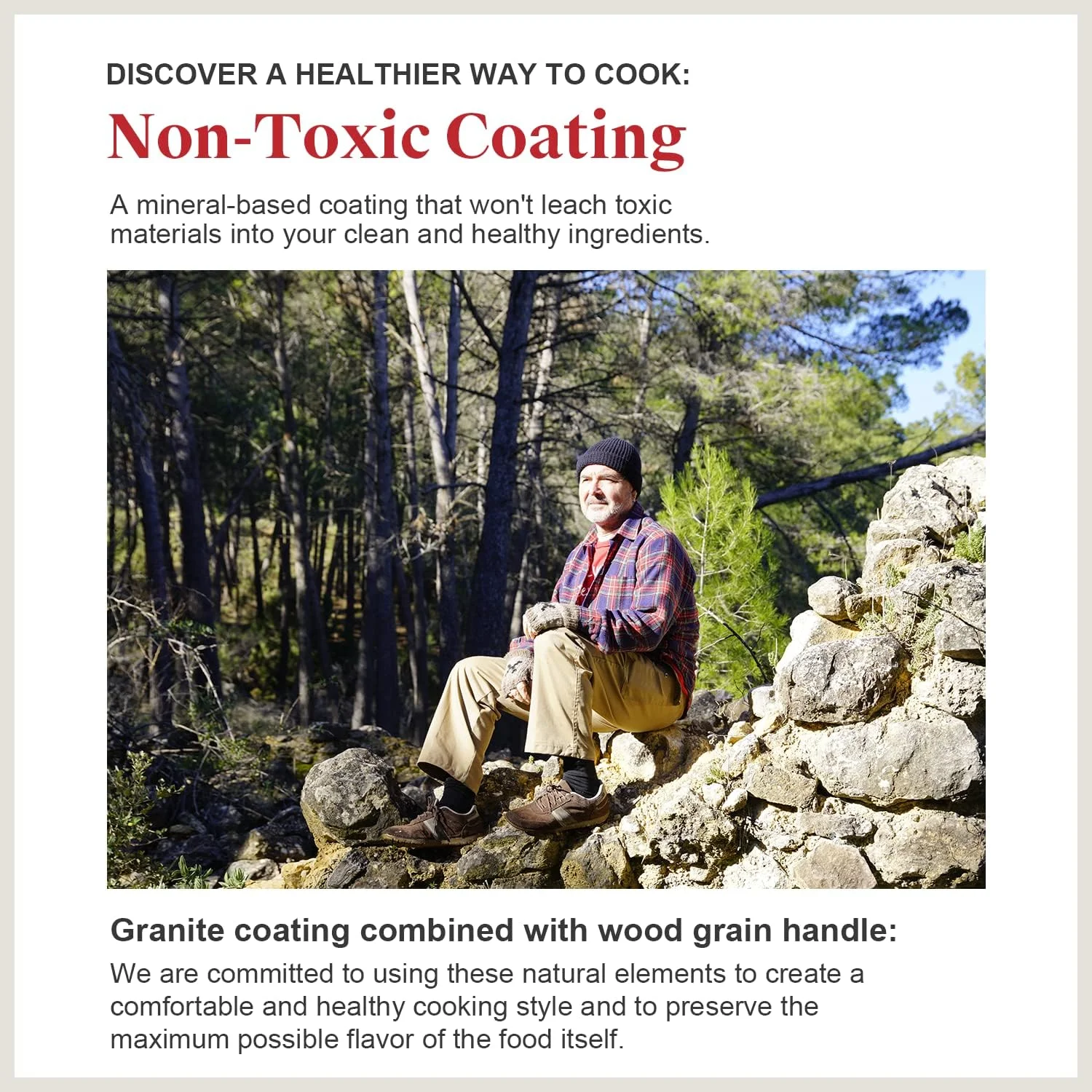 تابه نچسب گرانیتی Caannasweis، تابه آشپزخانه، تابه املت نچسب، تابه تخم مرغ املت، تابه سنگی، تابه سرآشپز، سازگار با اجاق گازهای القایی، تابه های بدون PFOA برای هدیه آشپزی 20 سانتی متر