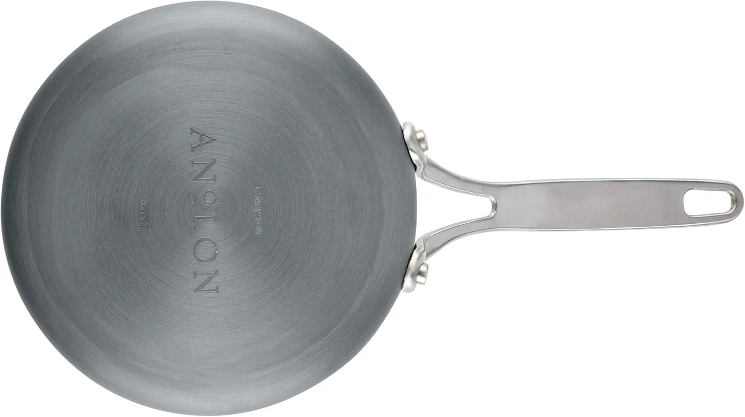 تابه کوچک نچسب آنولون با روکش سخت آنودایز شده، دسته استیل ضد زنگ، 16 سانتی متر، خاکستری تیره