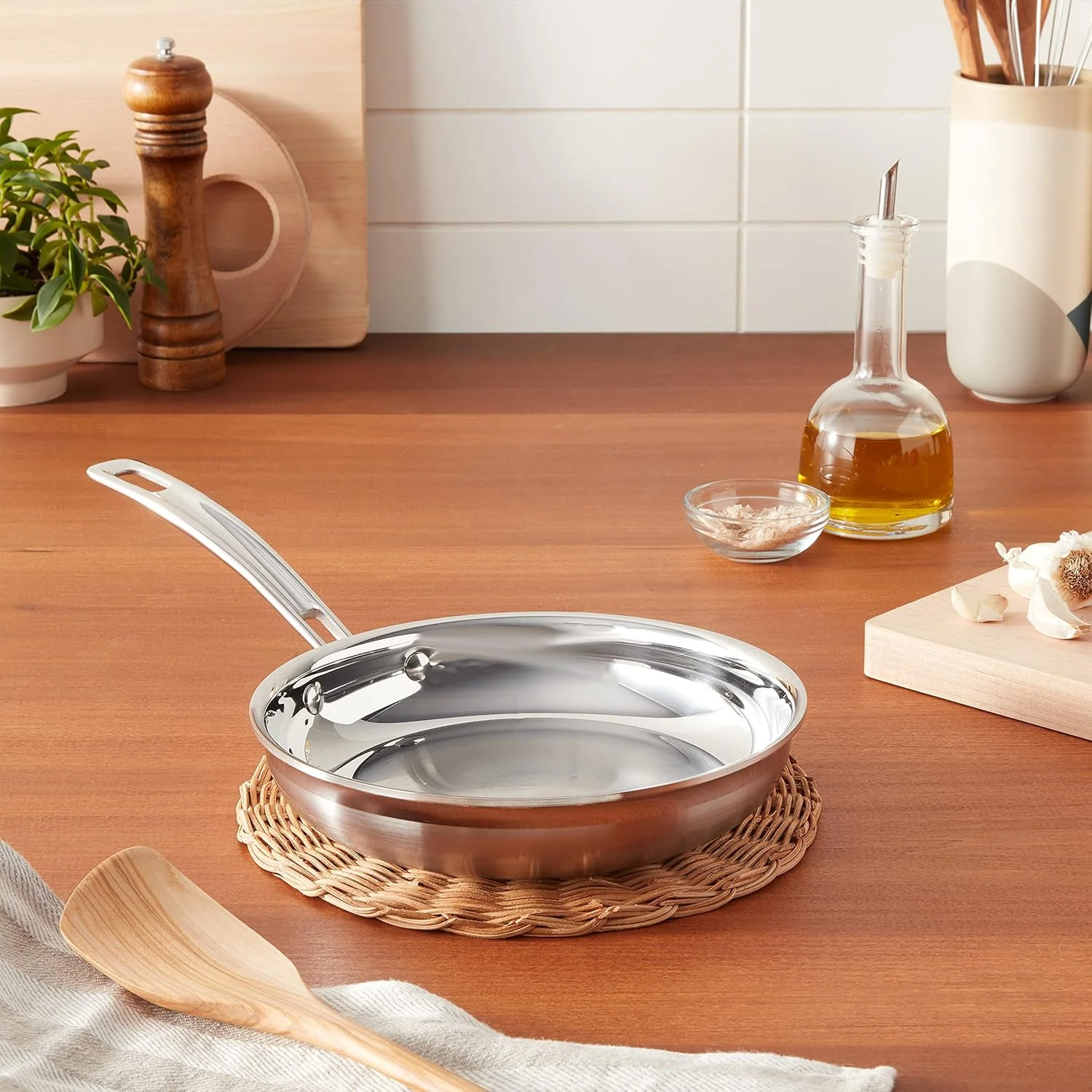 تابه استیل ضد زنگ کوزینارت مدل MCP22-24N MultiClad Pro، سایز 8 اینچ، نقره ای MCP22-20N