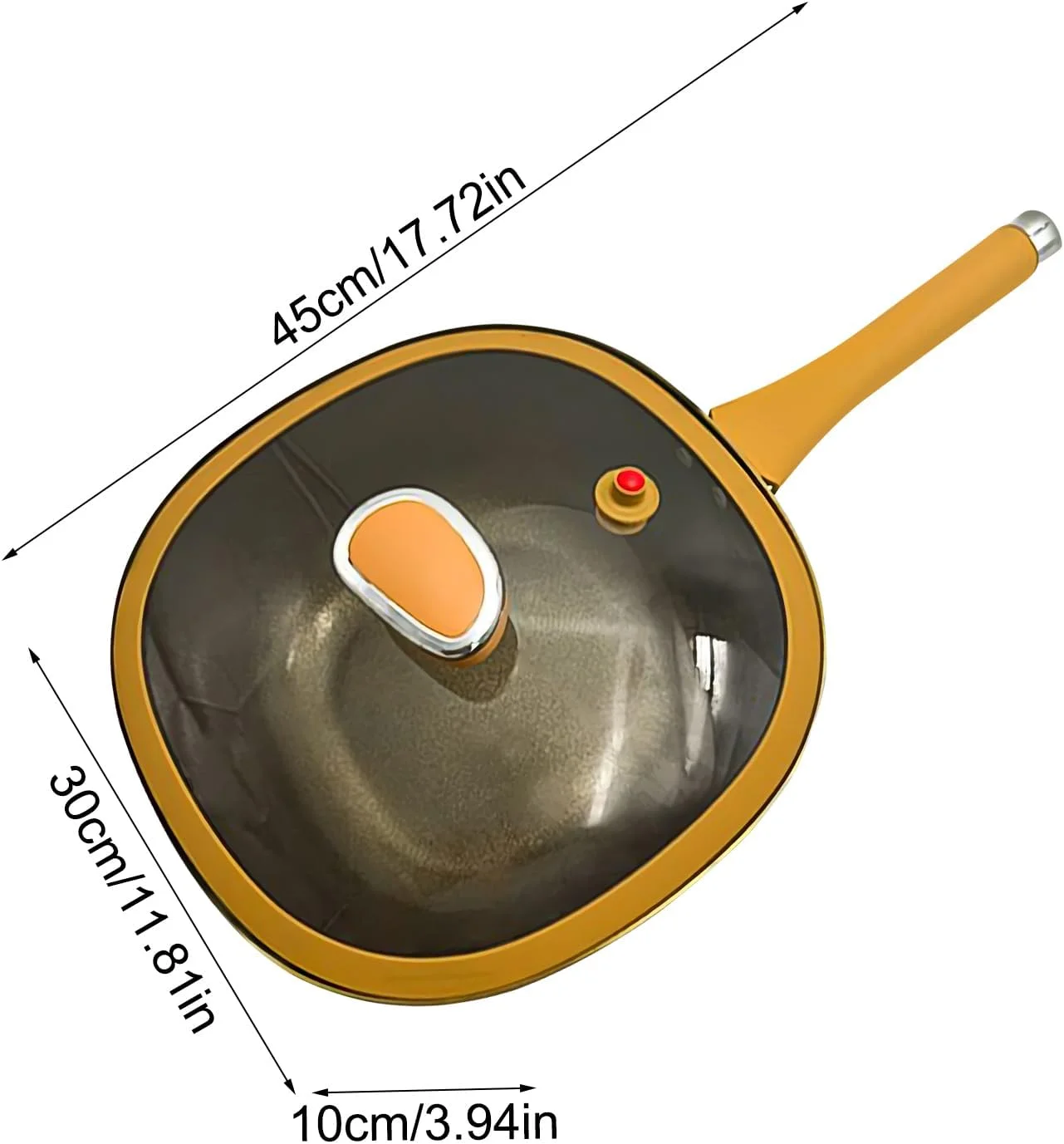 Saute Pan with Lid - Skillets and Frying Pans with Lid - 12 Inches Skillet Ergonomic Handle Cookware for Indoor Outdoor Camping Kitchen Cooking Cooktop Home Saute Pan with Lid - Skillets and Frying Pans with Lid - 12 Inches Skillet Ergonomic Handle Cookware for Indoor Outdoor Camping Kitchen Cooking Cooktop Home