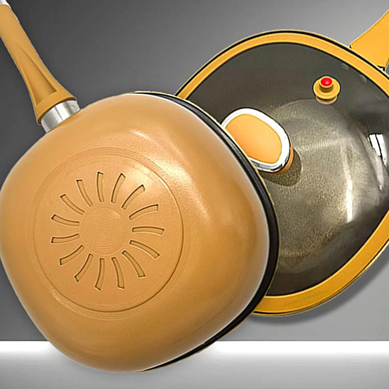 Saute Pan with Lid - Skillets and Frying Pans with Lid - 12 Inches Skillet Ergonomic Handle Cookware for Indoor Outdoor Camping Kitchen Cooking Cooktop Home Saute Pan with Lid - Skillets and Frying Pans with Lid - 12 Inches Skillet Ergonomic Handle Cookware for Indoor Outdoor Camping Kitchen Cooking Cooktop Home