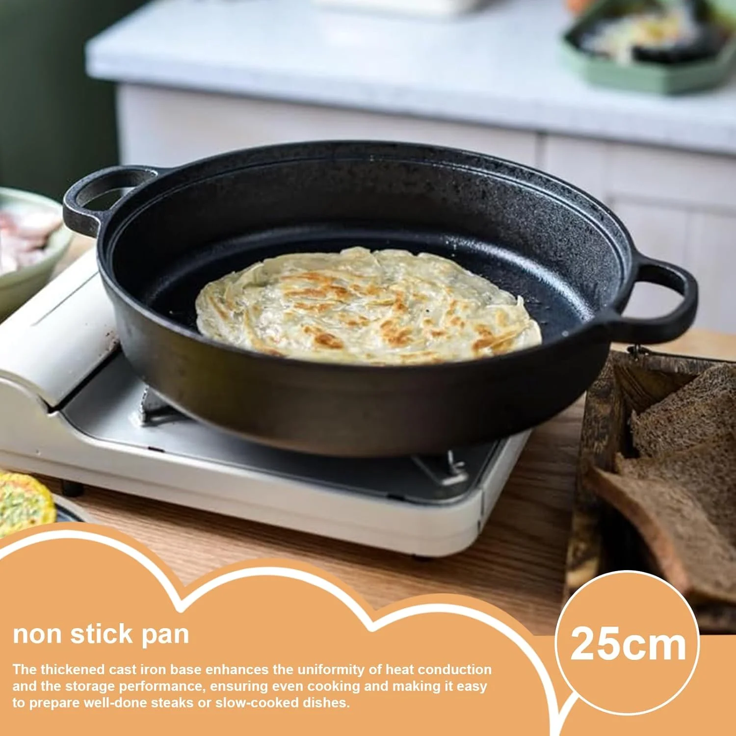 تابه استیک نچسب، تابه بدون چسبندگی با درب برای اجاق گازهای القایی | ابزار آشپزخانه ارگونومیک، تابه پخت و پز برای پنکیک صبحانه و شام تابه استیک نچسب، تابه بدون چسبندگی با درب برای اجاق گازهای القایی | ابزار آشپزخانه ارگونومیک، تابه پخت و پز برای پنکیک صبحانه و شام