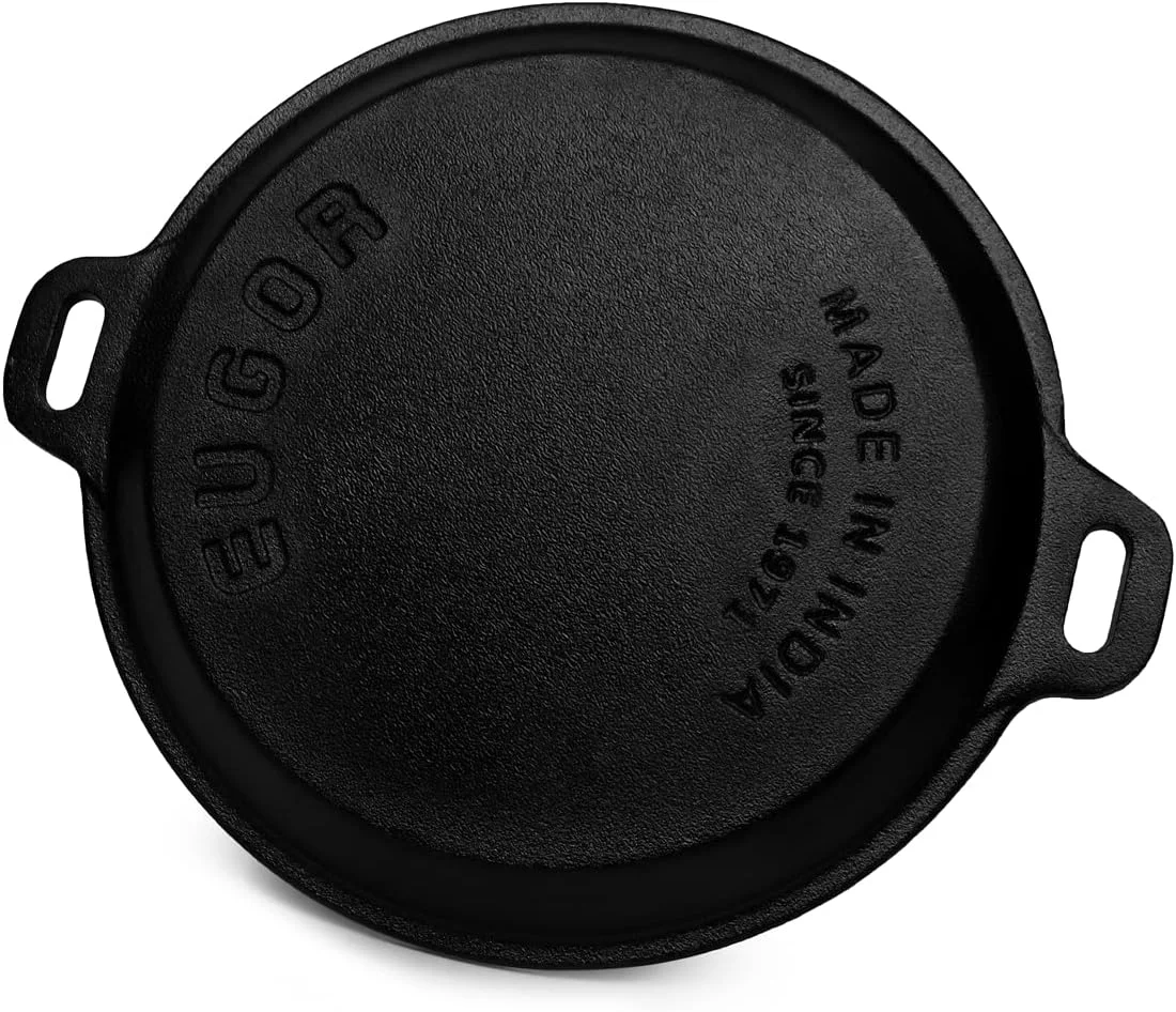 تابه چدنی فوق العاده صاف و از قبل چاشنی شده EUGOR از House of TheHealthyCliQ (مناسب برای نیر دوسا، سرخ کردن ماهی، املت، تخم مرغ، پیتزا، دوسا، آپام)، 9 اینچ، مشکی تابه چدنی فوق العاده صاف و از قبل چاشنی شده EUGOR از House of TheHealthyCliQ (مناسب برای نیر دوسا، سرخ کردن ماهی، املت، تخم مرغ، پیتزا، دوسا، آپام)، 9 اینچ، مشکی