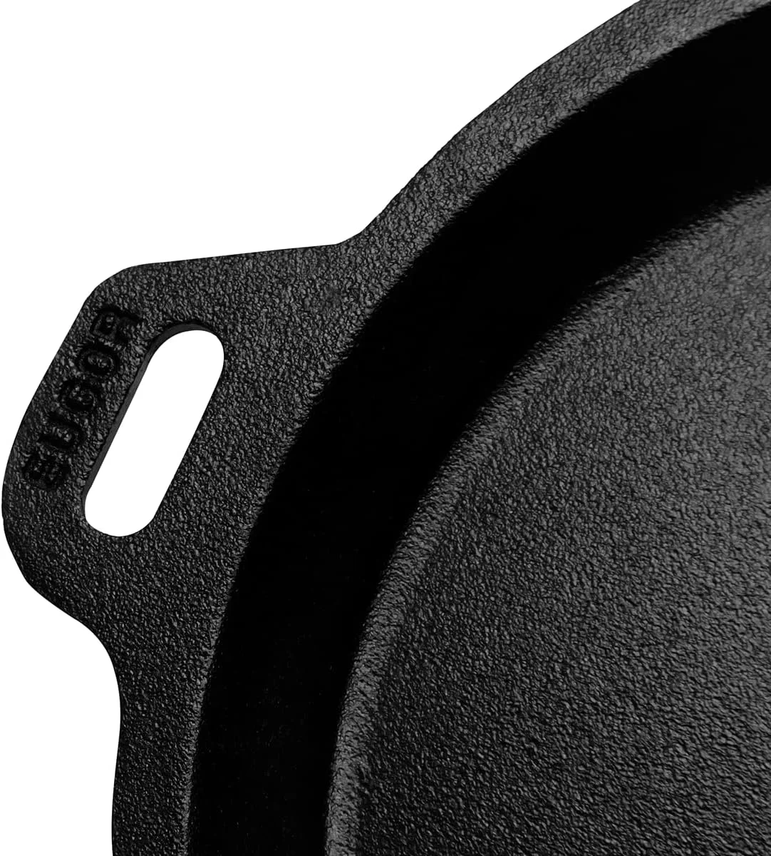 تابه چدنی فوق العاده صاف و از قبل چاشنی شده EUGOR از House of TheHealthyCliQ (مناسب برای نیر دوسا، سرخ کردن ماهی، املت، تخم مرغ، پیتزا، دوسا، آپام)، 9 اینچ، مشکی تابه چدنی فوق العاده صاف و از قبل چاشنی شده EUGOR از House of TheHealthyCliQ (مناسب برای نیر دوسا، سرخ کردن ماهی، املت، تخم مرغ، پیتزا، دوسا، آپام)، 9 اینچ، مشکی