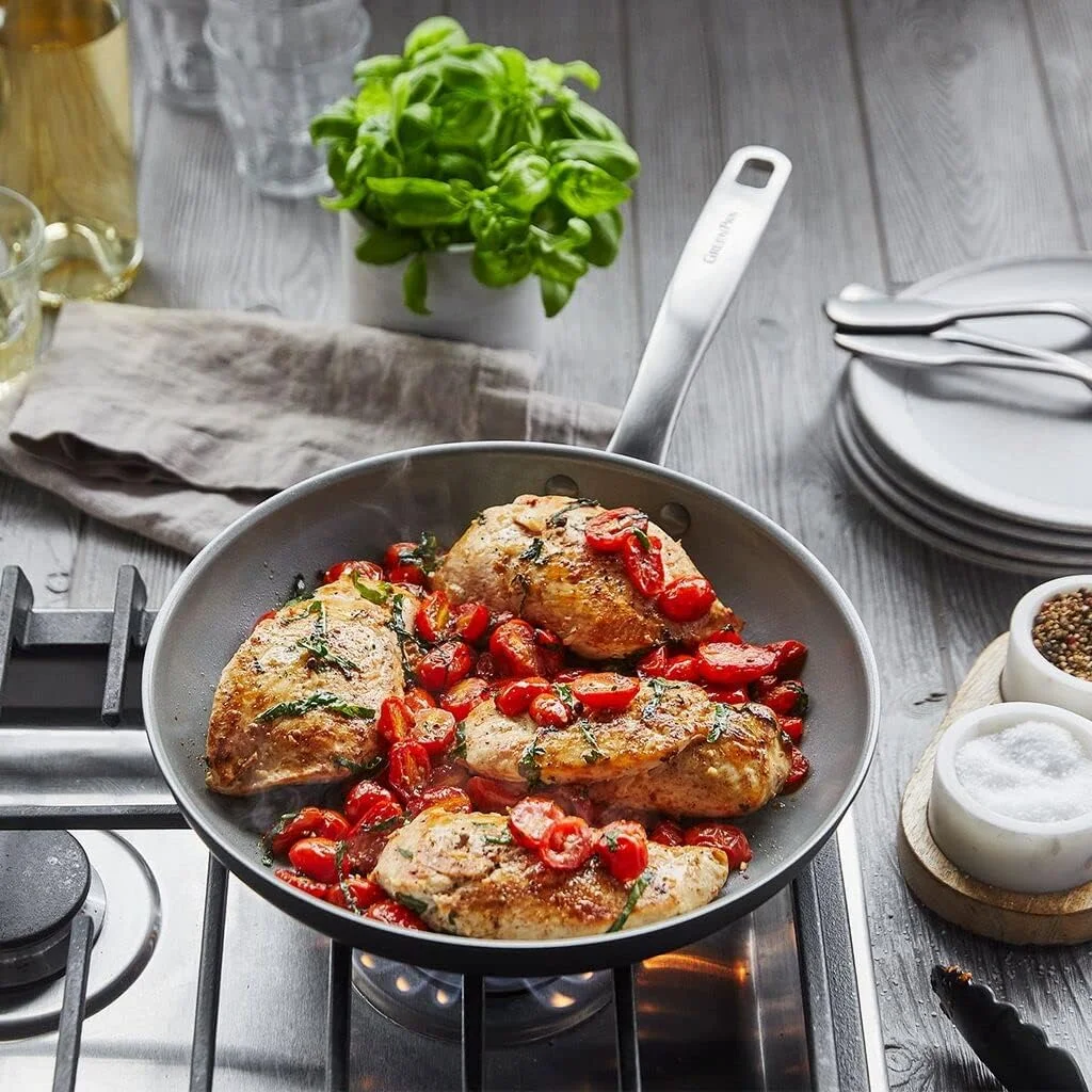 تابه سرخ کن 25 سانتی متری گرین پن مدل چتم، سرامیکی نچسب و سالم با پوشش آنادایز سخت، بدون PFAS، قابل شستشو در ماشین ظرفشویی، قابل استفاده در فر، خاکستری تابه سرخ کن 25 سانتی متری گرین پن مدل چتم، سرامیکی نچسب و سالم با پوشش آنادایز سخت، بدون PFAS، قابل شستشو در ماشین ظرفشویی، قابل استفاده در فر، خاکستری