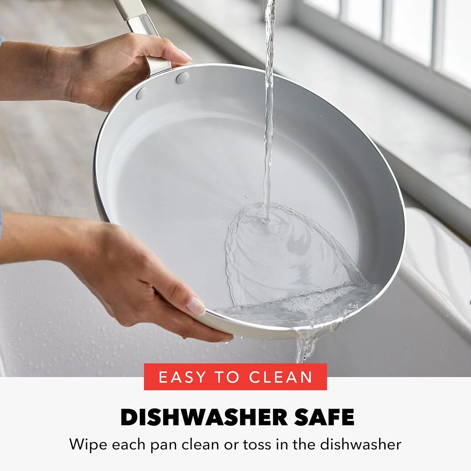 تابه سرخ کردنی 30 سانتی متری گرین پن ایکس بابی فلای، سرامیک نچسب بدون PFAS و PFOA، مناسب برای اجاق های القایی، دسته با روکش سیلیکونی خنک شونده، قابل شستشو در ماشین ظرفشویی و استفاده در فر، کرم تابه سرخ کردنی 30 سانتی متری گرین پن ایکس بابی فلای، سرامیک نچسب بدون PFAS و PFOA، مناسب برای اجاق های القایی، دسته با روکش سیلیکونی خنک شونده، قابل شستشو در ماشین ظرفشویی و استفاده در فر، کرم