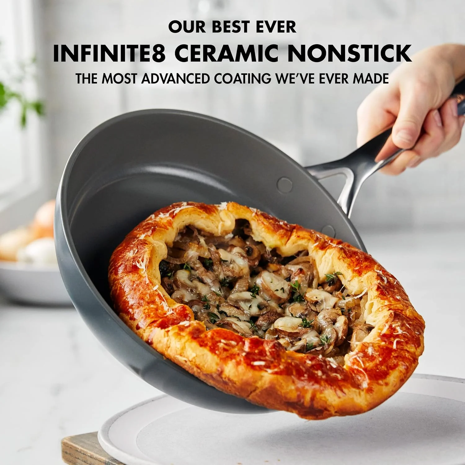 ست تابه سرامیکی نچسب 2 تکه GreenPan GP5 با روکش سخت آنودایز شده، سایز 9.5 و 11 اینچ، مقاوم در برابر خراش، سطح صاف، مناسب برای اجاق های القایی، دسته با روکش آینه ای، قابل استفاده در فر، بدون PFAS، رنگ طوسی ست تابه سرامیکی نچسب 2 تکه GreenPan GP5 با روکش سخت آنودایز شده، سایز 9.5 و 11 اینچ، مقاوم در برابر خراش، سطح صاف، مناسب برای اجاق های القایی، دسته با روکش آینه ای، قابل استفاده در فر، بدون PFAS، رنگ طوسی