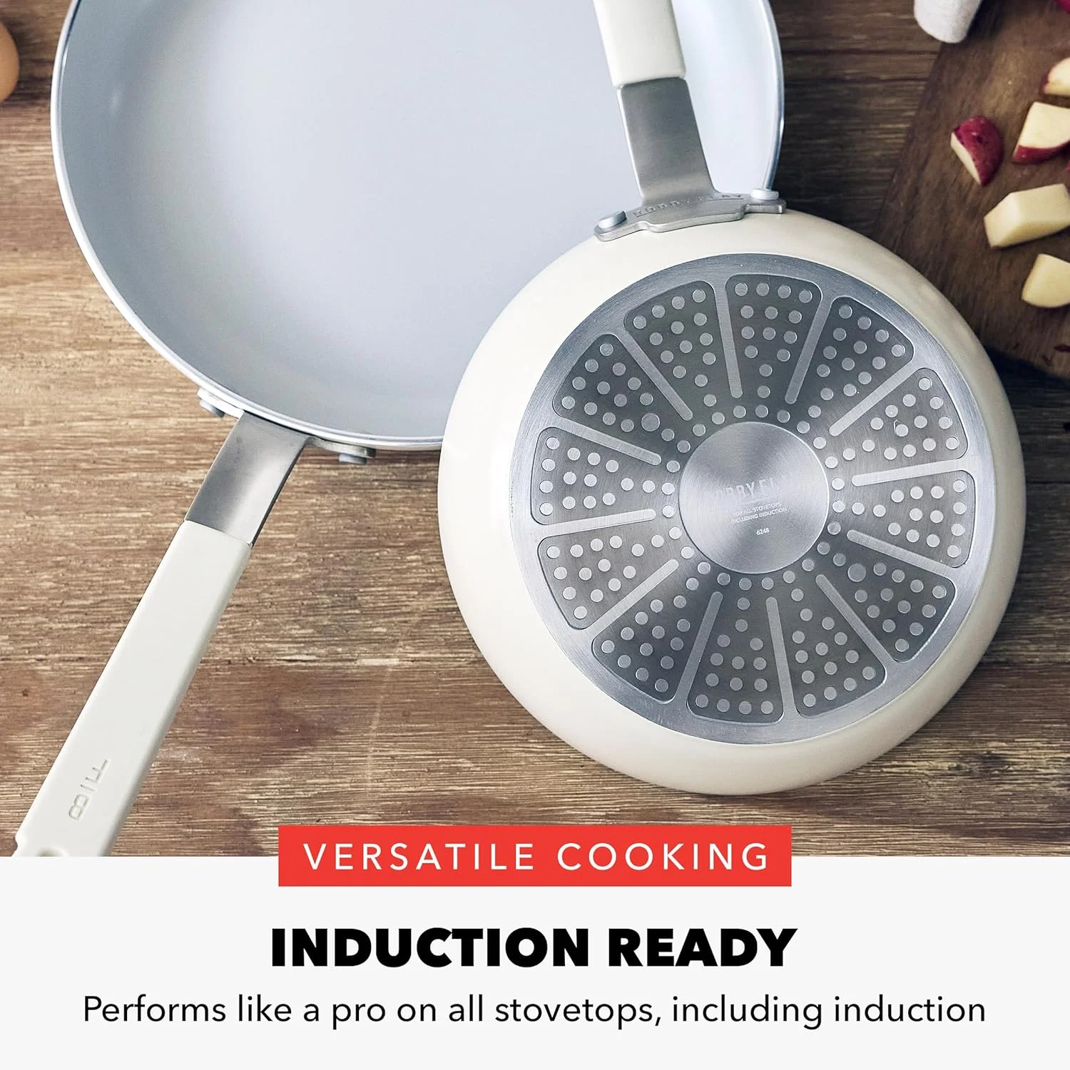 تابه سرخ کردنی 30 سانتی متری گرین پن ایکس بابی فلای، سرامیک نچسب بدون PFAS و PFOA، مناسب برای اجاق های القایی، دسته با روکش سیلیکونی خنک شونده، قابل شستشو در ماشین ظرفشویی و استفاده در فر، کرم تابه سرخ کردنی 30 سانتی متری گرین پن ایکس بابی فلای، سرامیک نچسب بدون PFAS و PFOA، مناسب برای اجاق های القایی، دسته با روکش سیلیکونی خنک شونده، قابل شستشو در ماشین ظرفشویی و استفاده در فر، کرم