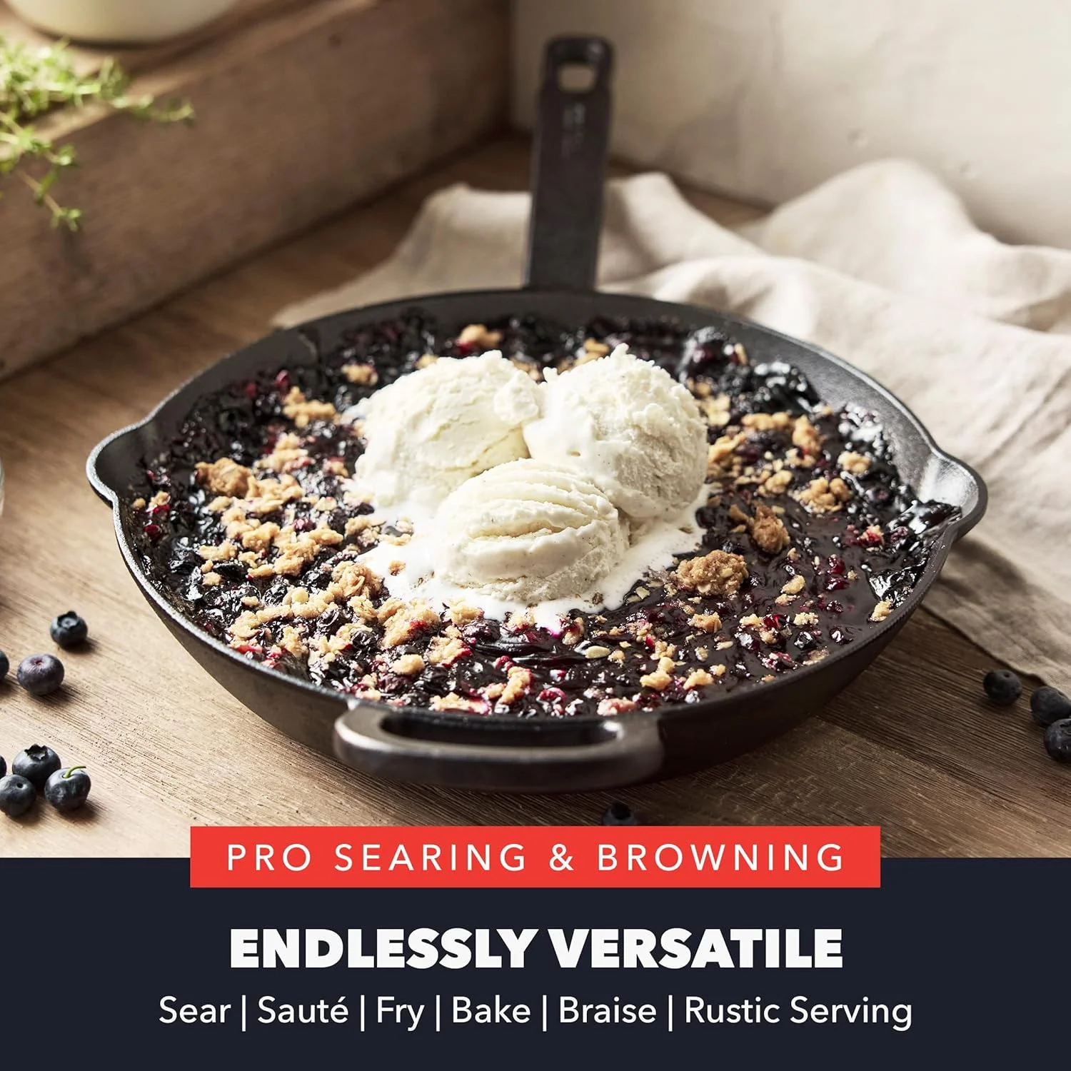 ست تابه چدنی از قبل چاشنی شده 8 و 10 اینچی GreenPan x Bobby Flay، درجه حرفه ای سنگین، دارای دهانه های ریختن، مناسب برای اجاق القایی، فر، کباب پز، قابل استفاده در داخل و خارج از منزل، مشکی ست تابه چدنی از قبل چاشنی شده 8 و 10 اینچی GreenPan x Bobby Flay، درجه حرفه ای سنگین، دارای دهانه های ریختن، مناسب برای اجاق القایی، فر، کباب پز، قابل استفاده در داخل و خارج از منزل، مشکی