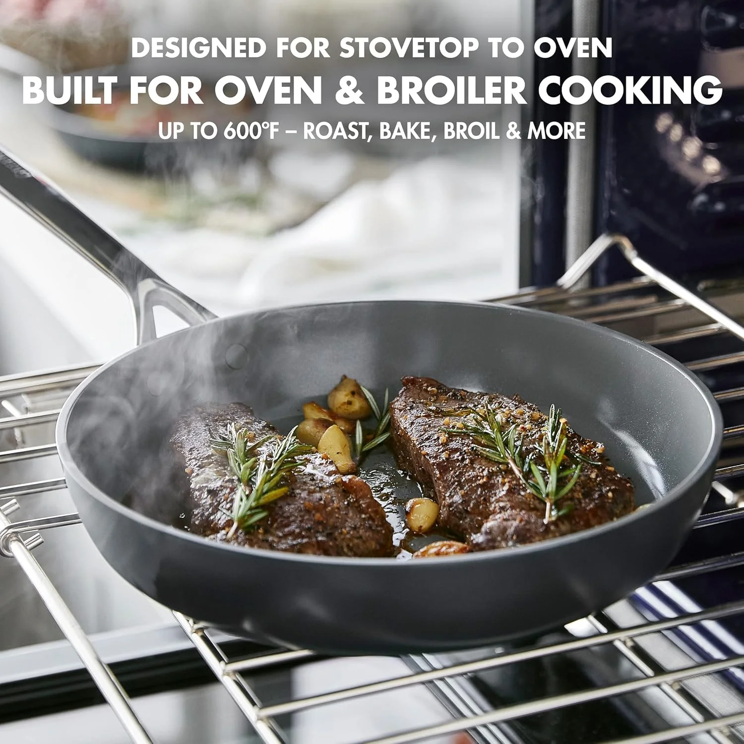 ست تابه سرامیکی نچسب 2 تکه GreenPan GP5 با روکش سخت آنودایز شده، سایز 9.5 و 11 اینچ، مقاوم در برابر خراش، سطح صاف، مناسب برای اجاق های القایی، دسته با روکش آینه ای، قابل استفاده در فر، بدون PFAS، رنگ طوسی ست تابه سرامیکی نچسب 2 تکه GreenPan GP5 با روکش سخت آنودایز شده، سایز 9.5 و 11 اینچ، مقاوم در برابر خراش، سطح صاف، مناسب برای اجاق های القایی، دسته با روکش آینه ای، قابل استفاده در فر، بدون PFAS، رنگ طوسی