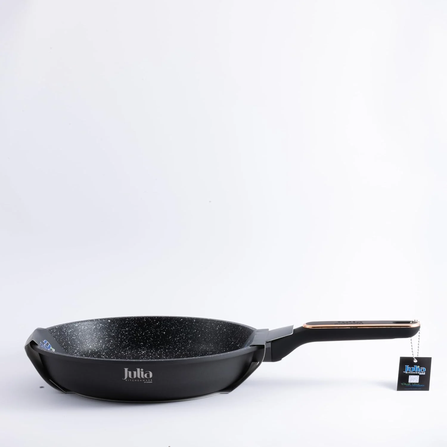 تابه جولیا الیت-پرو پلاس بدون درب 28 سانتی متری گرانیتی مشکی نچسب، تابه فورج با دسته نرم، تابه سبک وزن مقاوم در برابر خش برای استفاده روزانه در انواع اجاق گاز