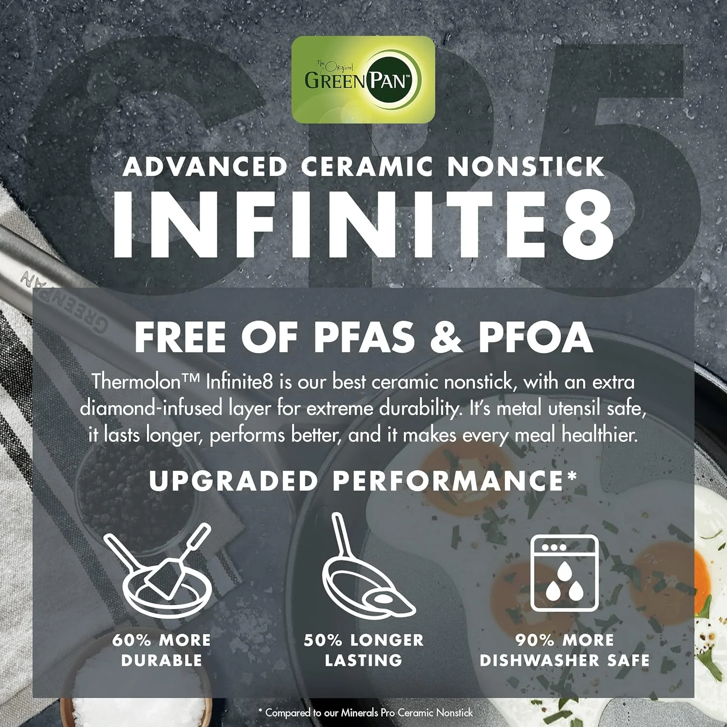 ست تابه سرامیکی نچسب 2 تکه GreenPan GP5 با روکش سخت آنودایز شده، سایز 9.5 و 11 اینچ، مقاوم در برابر خراش، سطح صاف، مناسب برای اجاق های القایی، دسته با روکش آینه ای، قابل استفاده در فر، بدون PFAS، رنگ طوسی ست تابه سرامیکی نچسب 2 تکه GreenPan GP5 با روکش سخت آنودایز شده، سایز 9.5 و 11 اینچ، مقاوم در برابر خراش، سطح صاف، مناسب برای اجاق های القایی، دسته با روکش آینه ای، قابل استفاده در فر، بدون PFAS، رنگ طوسی