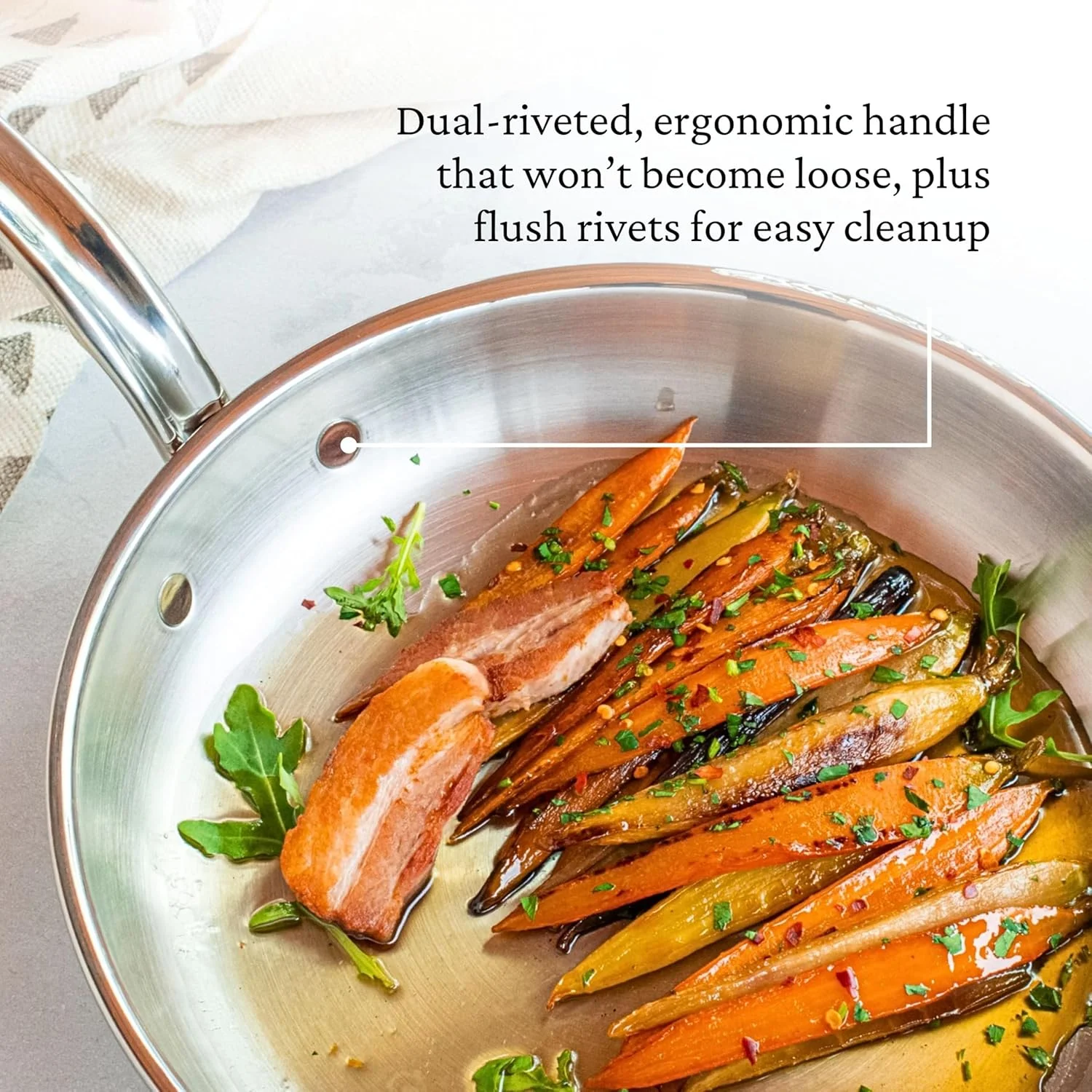 هستان - مجموعه CopperBond - تابه مسی 100% خالص، سازگار با اجاق القایی، 8.5 اینچ هستان - مجموعه CopperBond - تابه مسی 100% خالص، سازگار با اجاق القایی، 8.5 اینچ