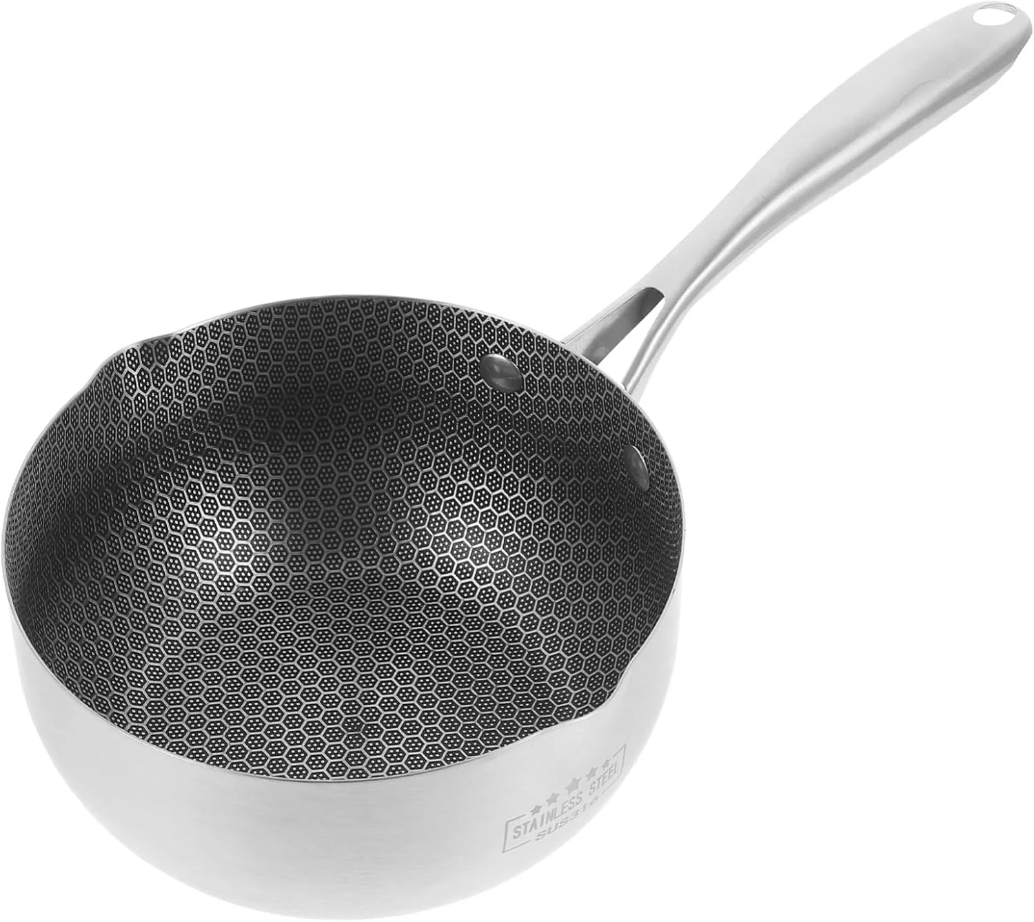 تابه سرخ کردنی استیل ضد زنگ Luxshiny، تابه کوچک ژاپنی، تابه سرخ کردنی القایی با حکاکی لانه زنبوری، تابه پخت و پز، لوازم آشپزخانه