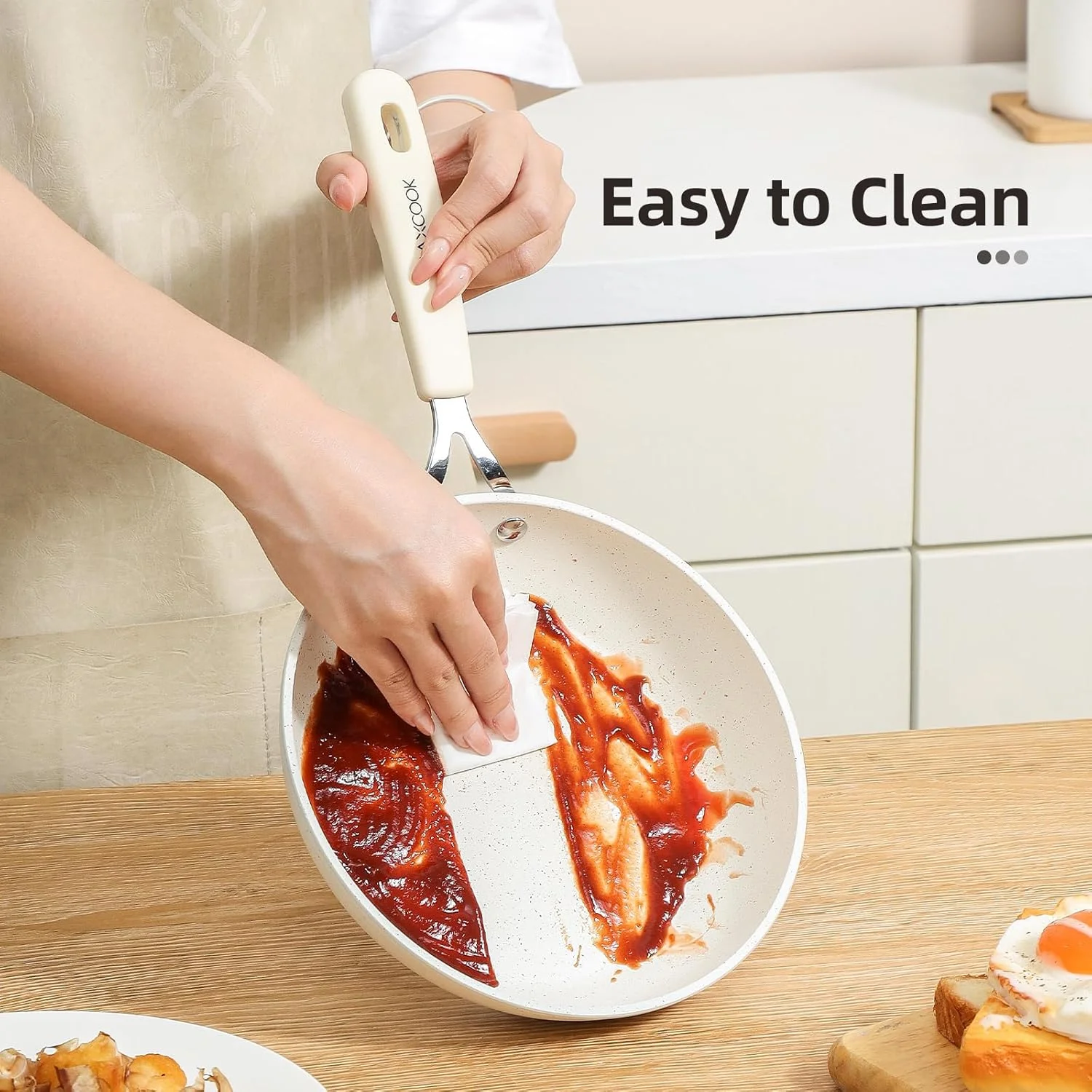 تابه نچسب تخم مرغ MAXCOOK، تابه املت 20 سانتی متری، تابه کوچک تخم مرغ، ظروف پخت و پز با روکش سنگ پزشکی، تابه القایی برای تخم مرغ (سفید) تابه نچسب تخم مرغ MAXCOOK، تابه املت 20 سانتی متری، تابه کوچک تخم مرغ، ظروف پخت و پز با روکش سنگ پزشکی، تابه القایی برای تخم مرغ (سفید)