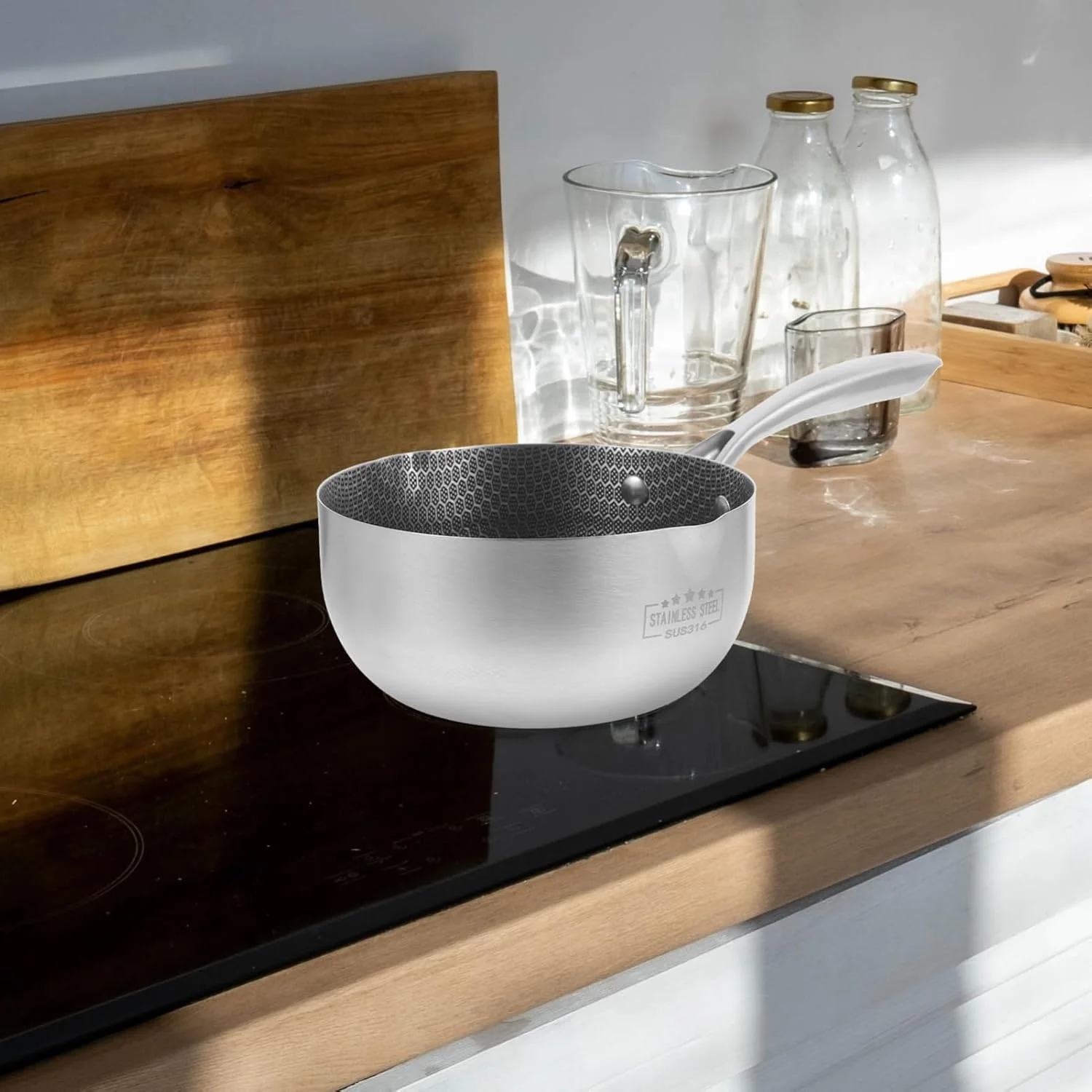 تابه سرخ کردنی استیل ضد زنگ Luxshiny، تابه کوچک ژاپنی، تابه سرخ کردنی القایی با حکاکی لانه زنبوری، تابه پخت و پز، لوازم آشپزخانه تابه سرخ کردنی استیل ضد زنگ Luxshiny، تابه کوچک ژاپنی، تابه سرخ کردنی القایی با حکاکی لانه زنبوری، تابه پخت و پز، لوازم آشپزخانه