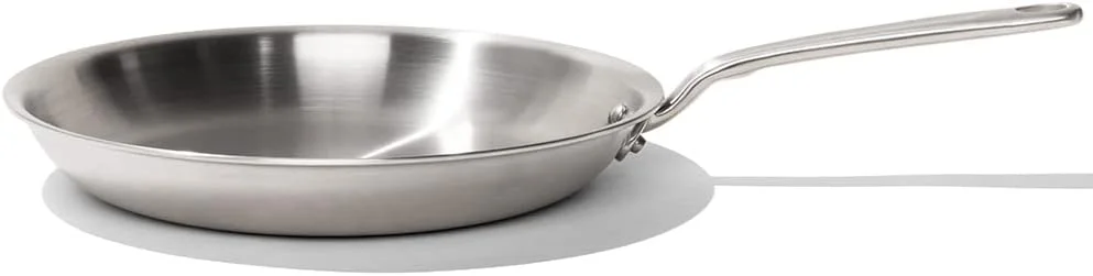 تابه استیل 12 اینچی Made In Cookware - روکش استیل 5 لایه - ظروف پخت و پز حرفه ای - ساخت ایتالیا - سازگار با القایی