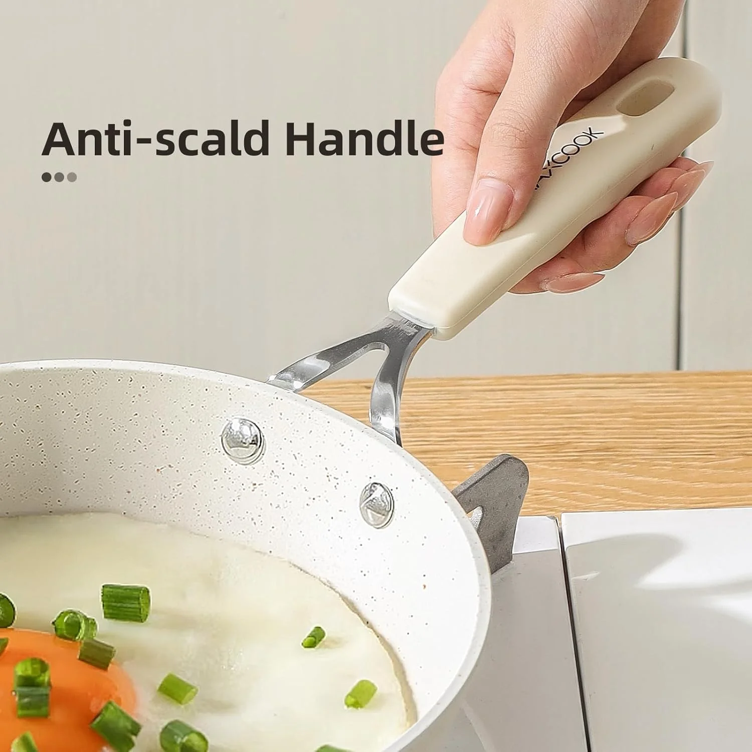 تابه نچسب تخم مرغ MAXCOOK، تابه املت 20 سانتی متری، تابه کوچک تخم مرغ، ظروف پخت و پز با روکش سنگ پزشکی، تابه القایی برای تخم مرغ (سفید) تابه نچسب تخم مرغ MAXCOOK، تابه املت 20 سانتی متری، تابه کوچک تخم مرغ، ظروف پخت و پز با روکش سنگ پزشکی، تابه القایی برای تخم مرغ (سفید)